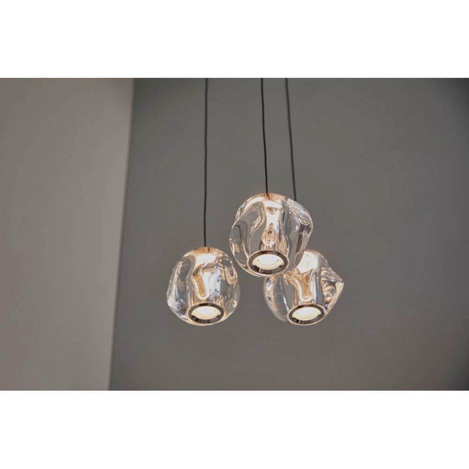 Ice Ball 3 Pendant Matt Black/Chrome - Loom Design
