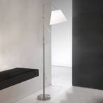 Fabric floor lamp Lilly, nickel, height-adjustable