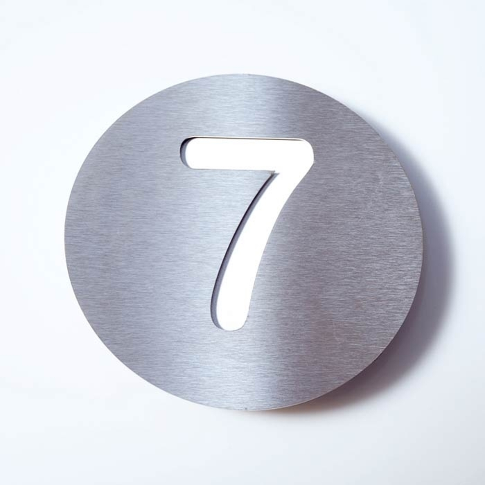 Stainless steel house number Round - 7