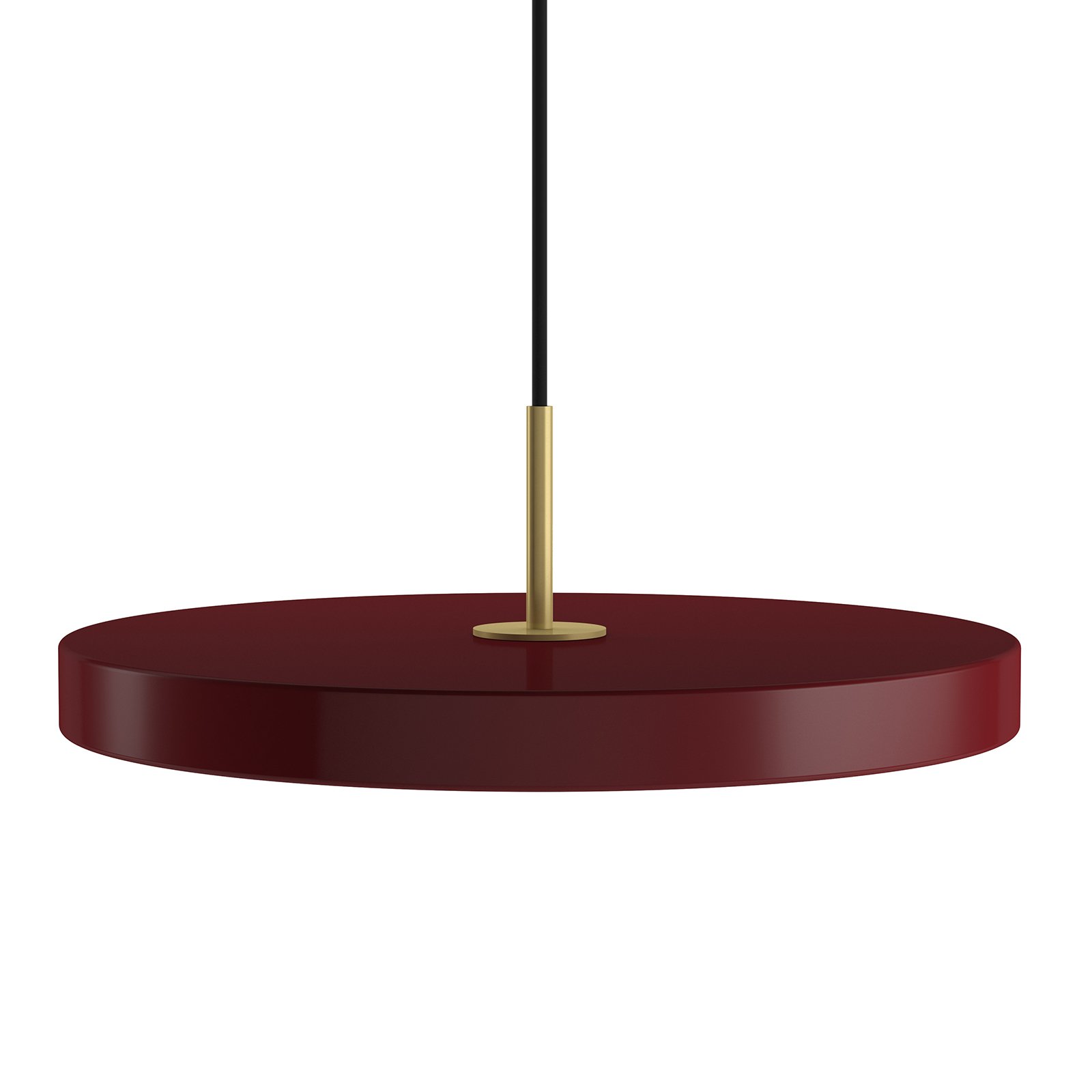 UMAGE Asteria mini viseča svetilka medeninasta rubinasto rdeča