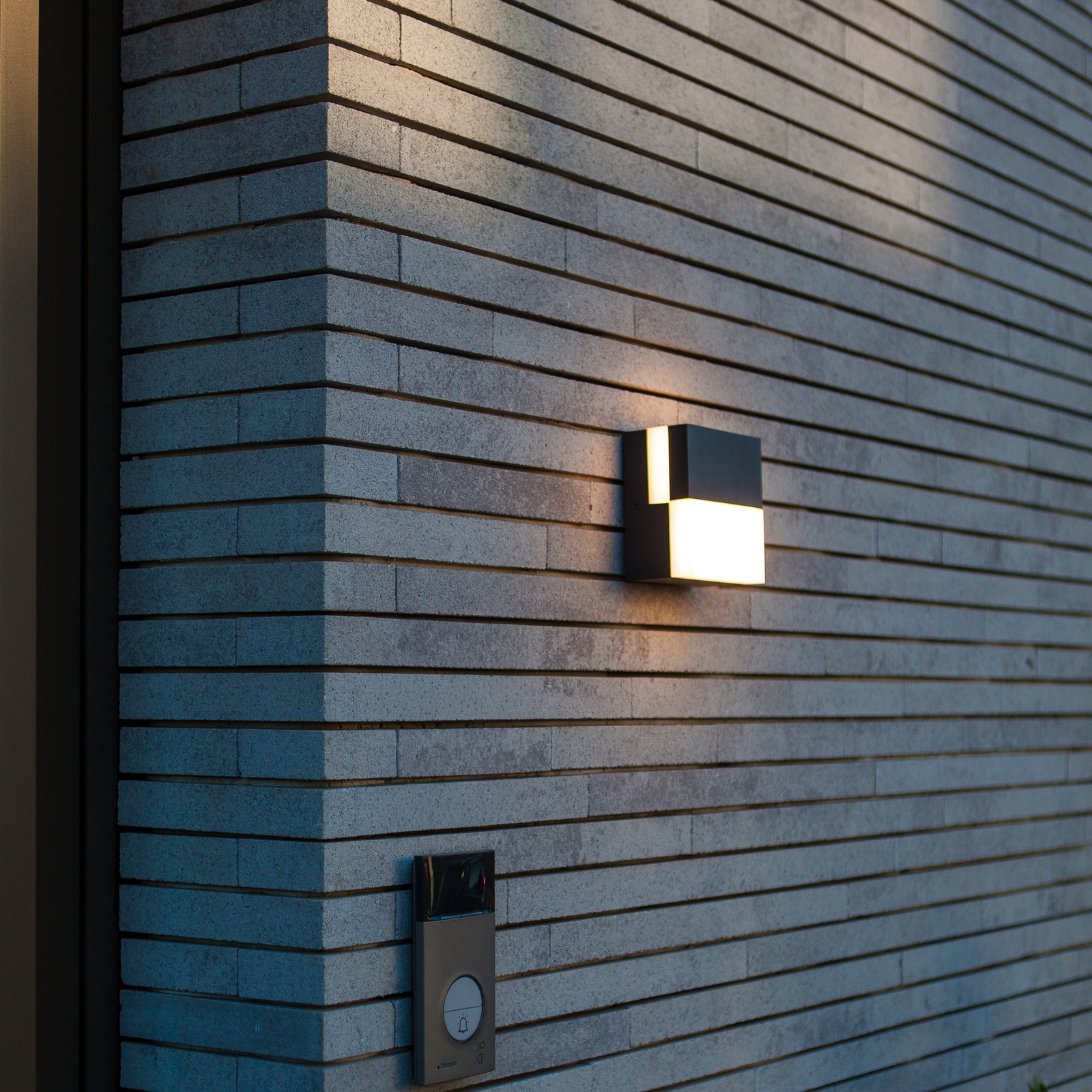 LED-Außenwandleuchte DOMINO, dunkelgrau, 14 x 14 cm, IP65