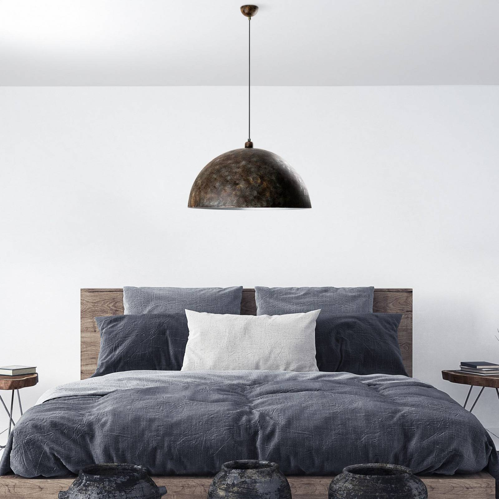 Hängeleuchte Berceste, Ø 60 cm, altmessing, Metall günstig online kaufen