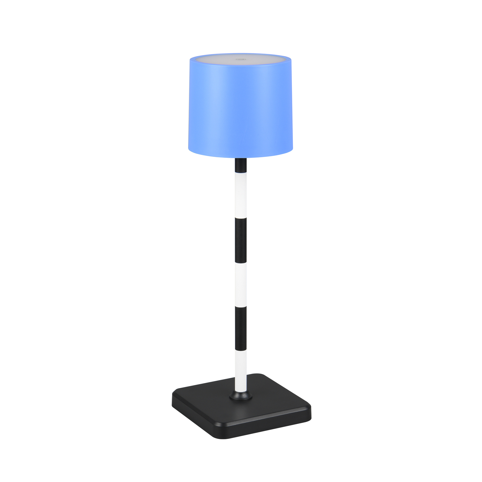 Lampe de table LED rechargeable Fernandez, bleu, IP54, CCT, intensité