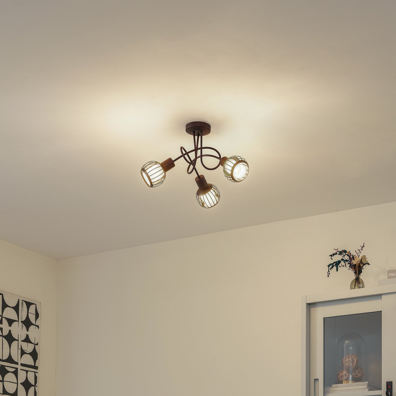 Solm 3 Lampa Sufitowa Rdzawy - Lindby