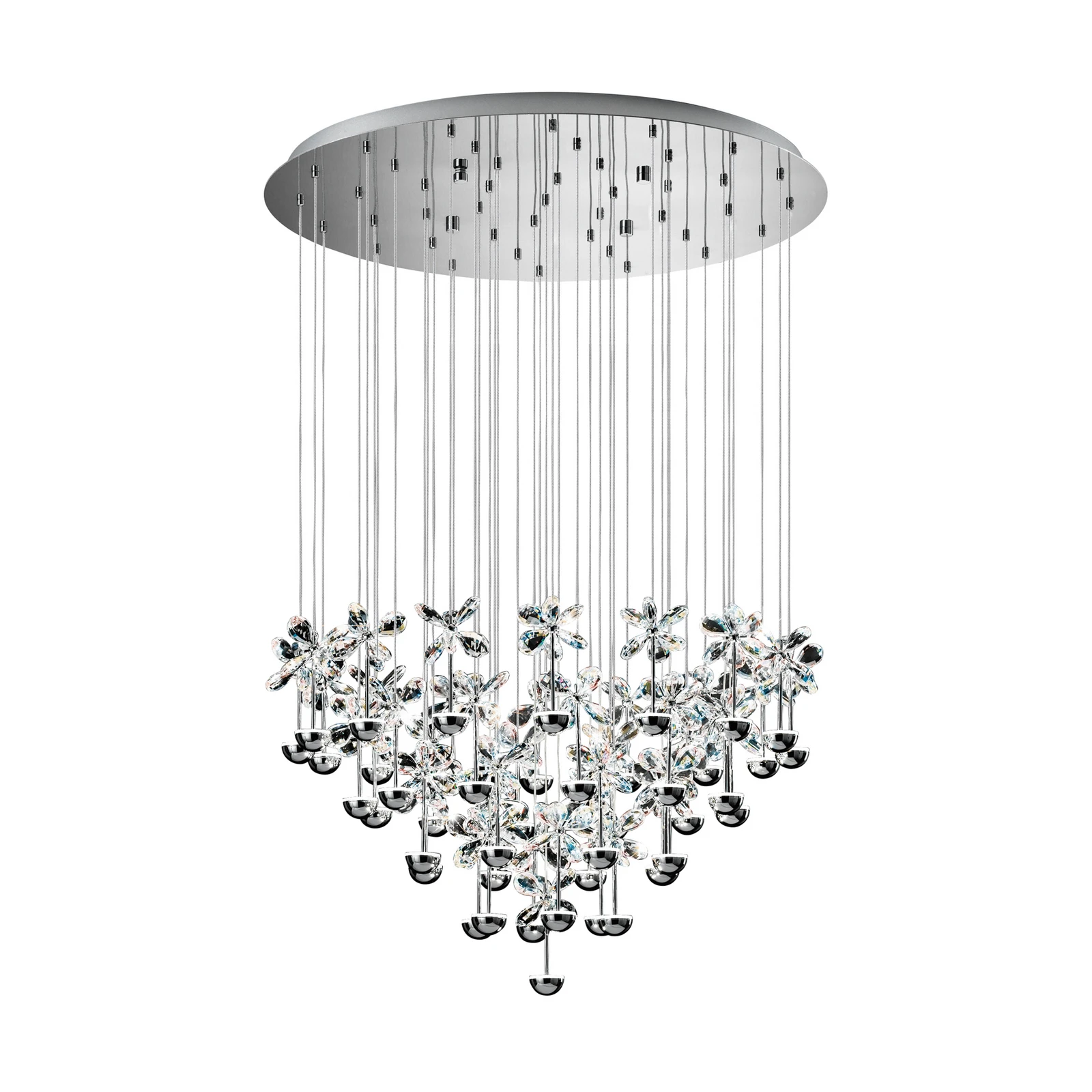 EGLO Stars of Light LED hanging light Pianopoli chrome 78x110 cm