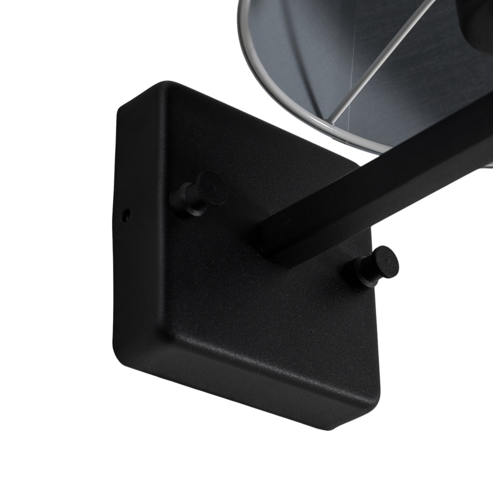Wandleuchte Profil, schwarz, Metall/ Stoff, Höhe 30 cm