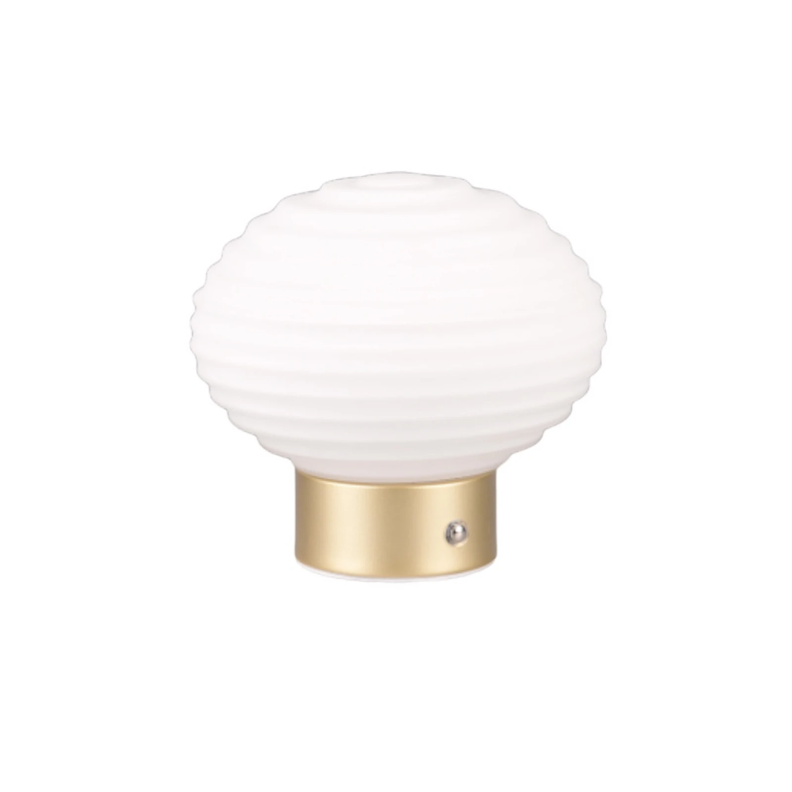 Earl LED baterijska stolna lampa, mesing/opal, visina 14,5 cm, staklo