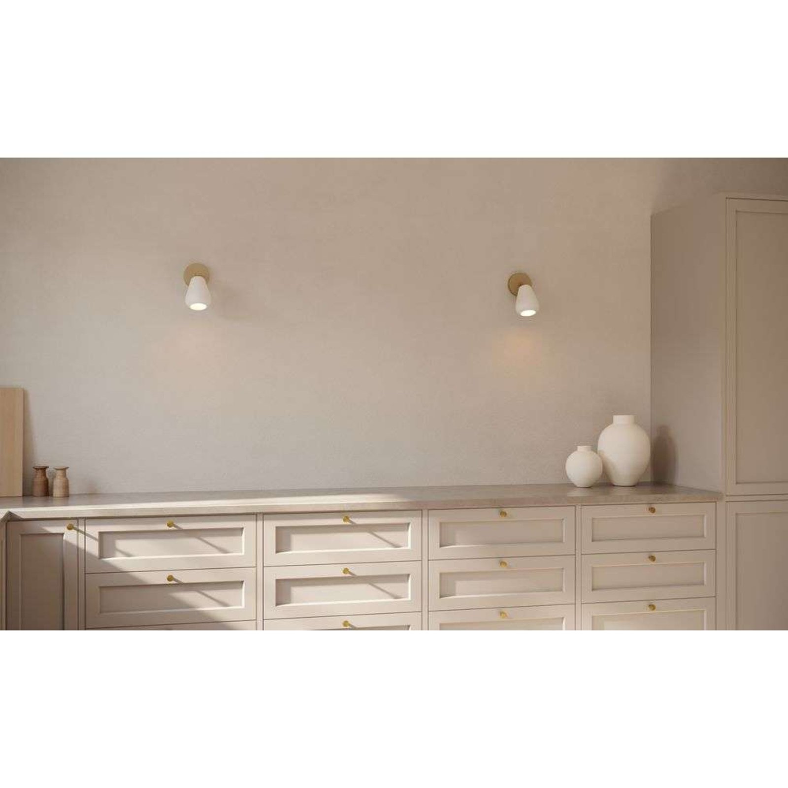 Nuura plafondspot Anoli Spot Surface hoogte 20 cm goud/wit