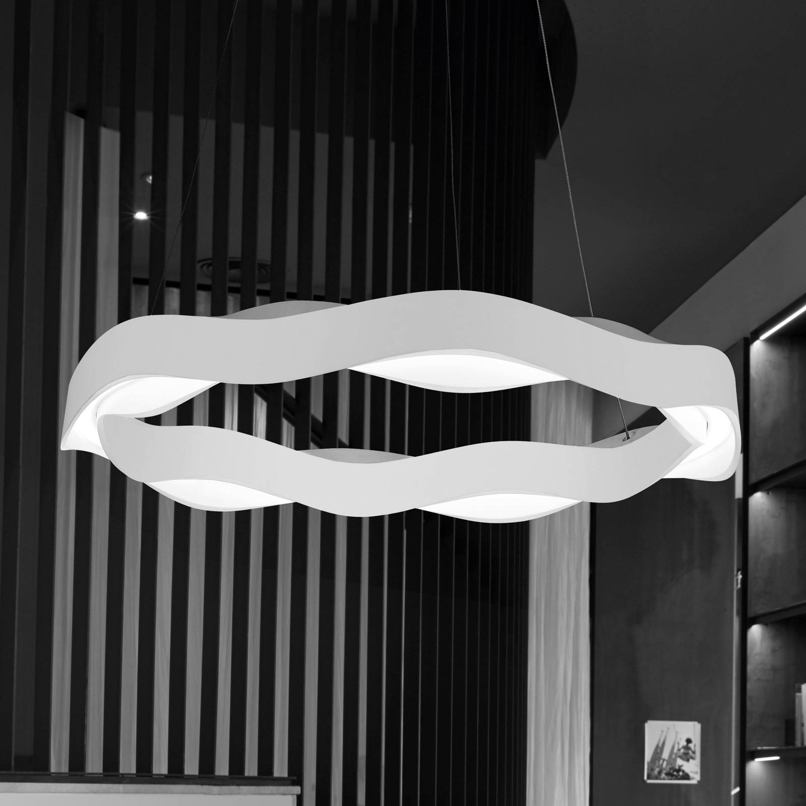 Grok Hello suspension LED dimmable, Ø 63 blanc mat