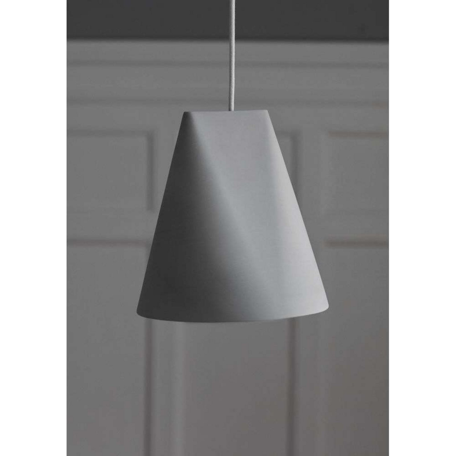 Ceramic Wide Pendant Light Grey - Moebe