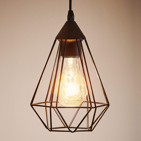 Hanglamp Tarbes, 1-lamp, 17,5cm, zwart