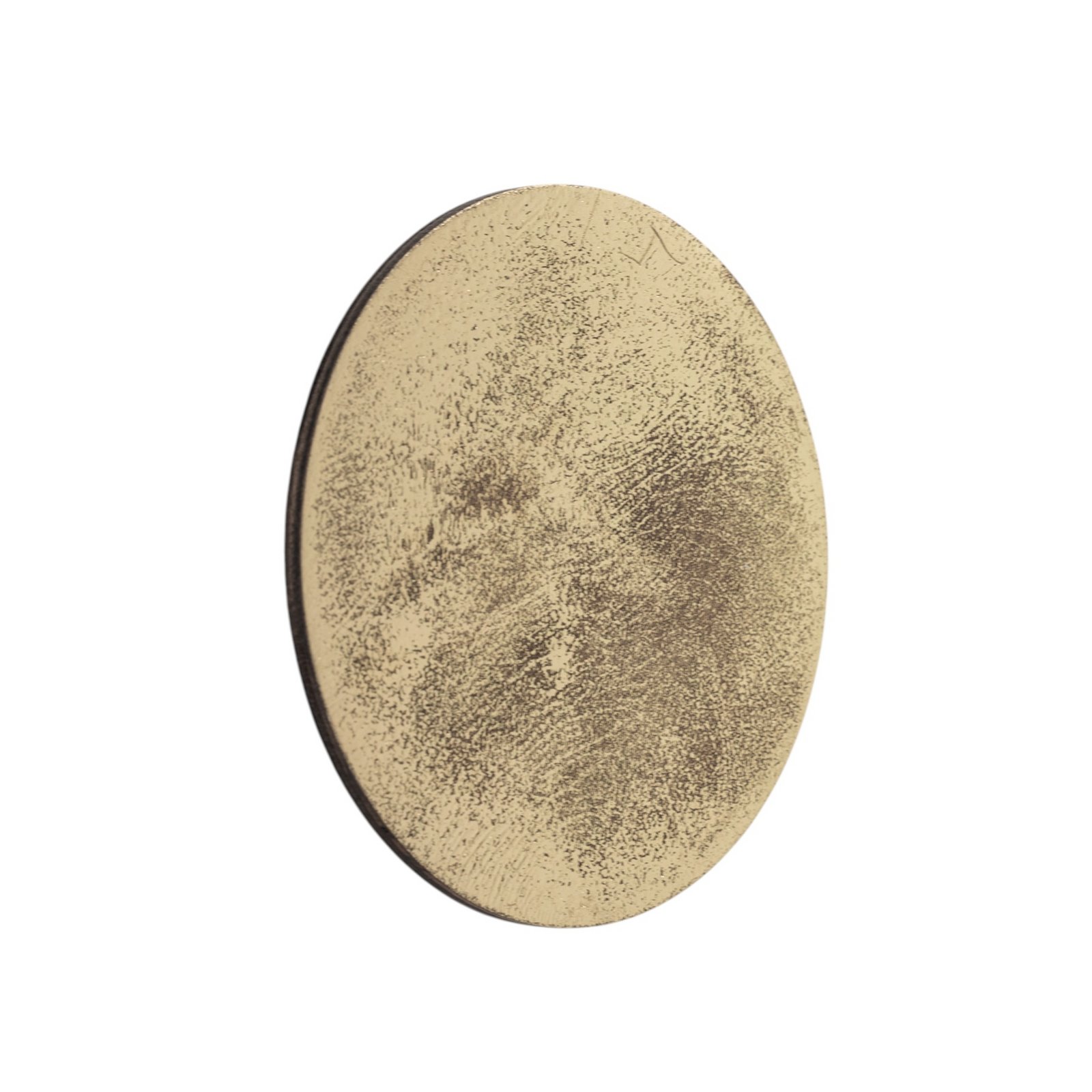 LED nástenné svetlo Ring S, Ø 15 cm, preglejka, zlatá farba