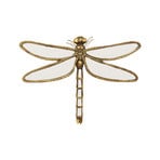 KARE Wandobjekt Dragonfly Mirror, Polyresin, Glas, gold