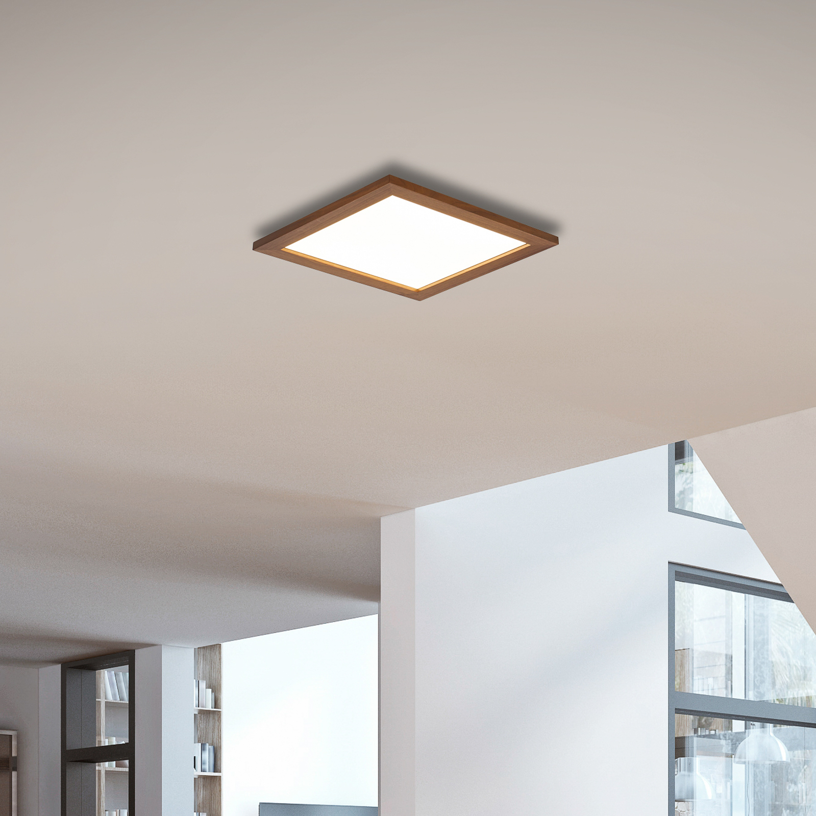 Quitani LED-Panel Aurinor, Nussbaum, 45 cm