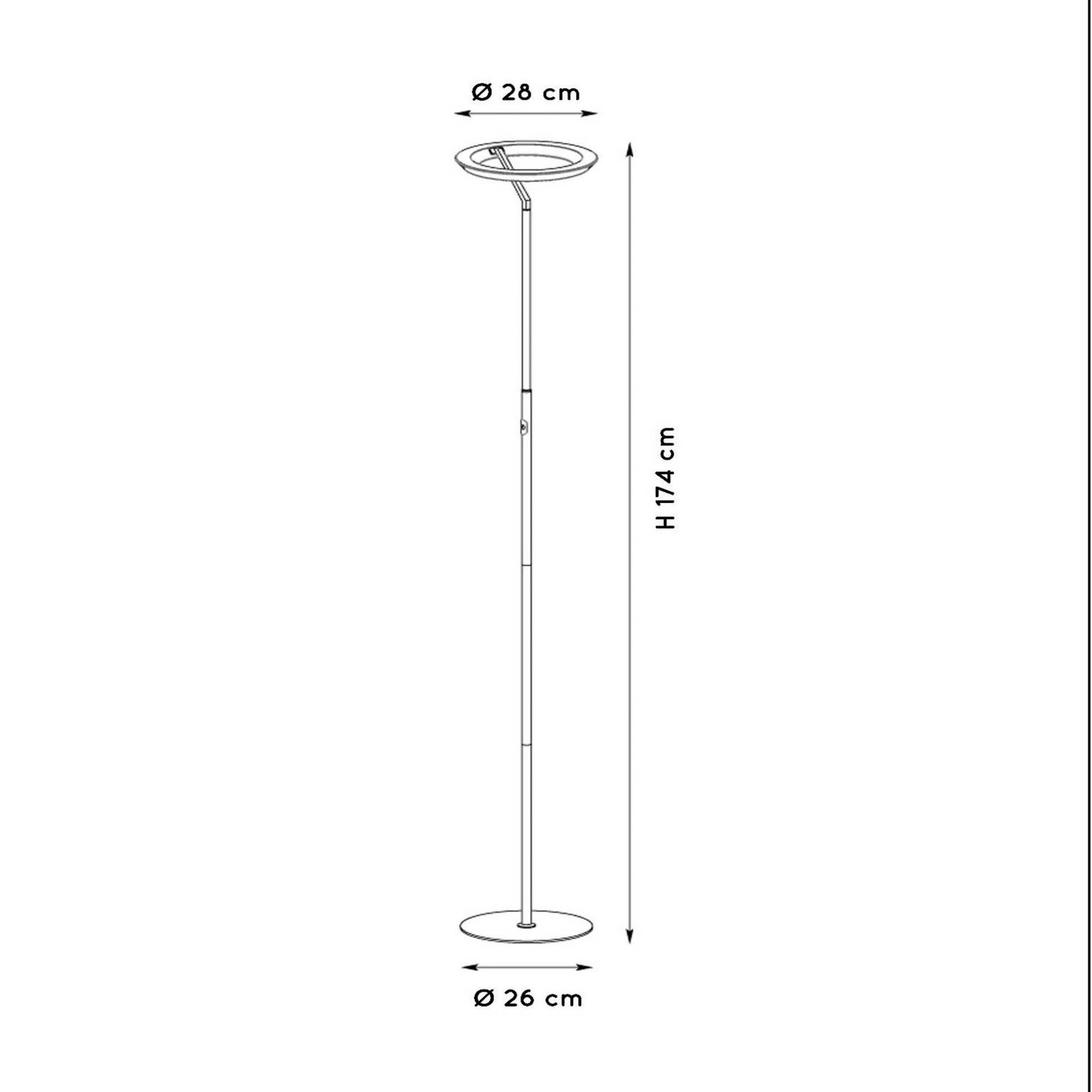 LED-Stehlampe Celeste gold-/messingfarben Höhe 174 cm Metall günstig online kaufen