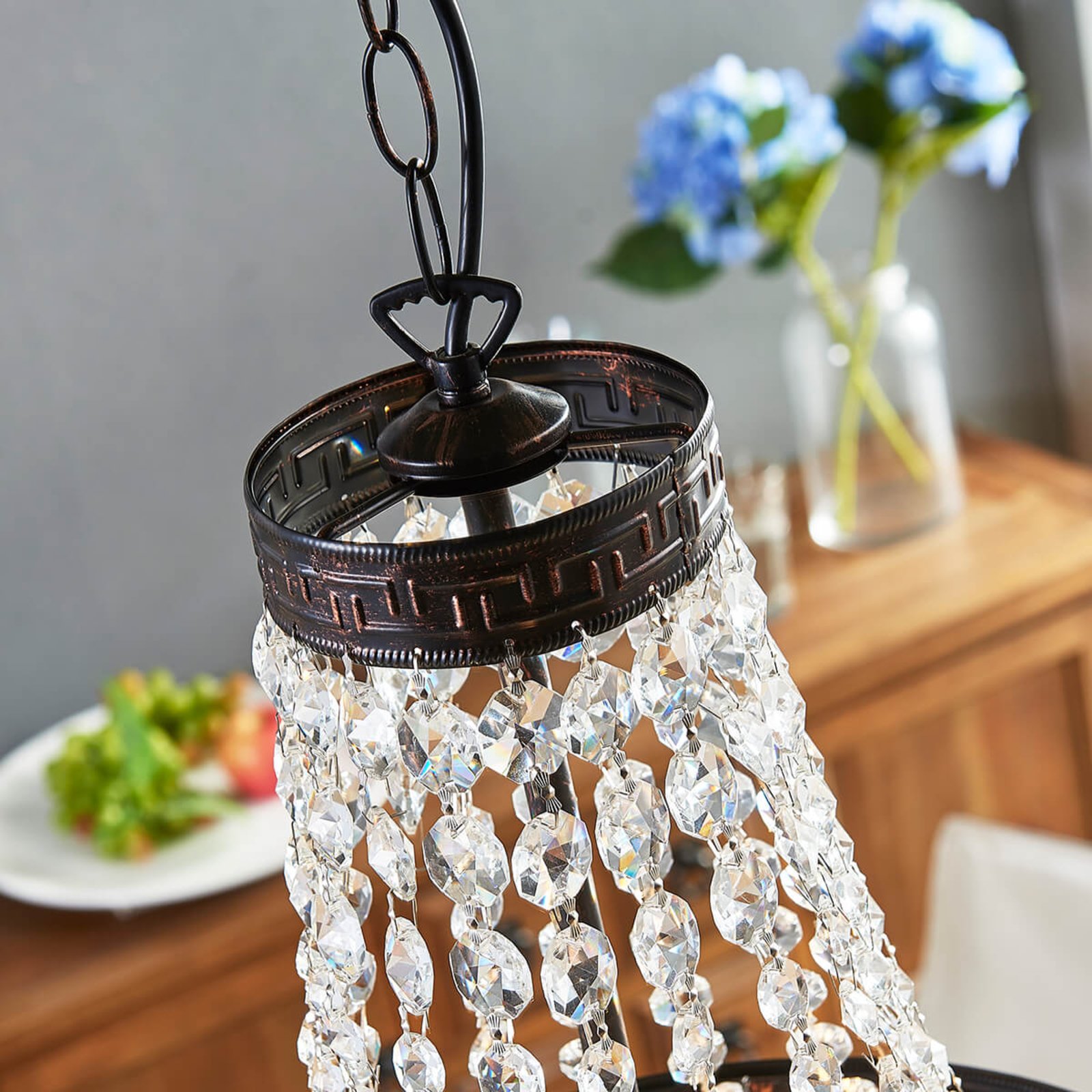 Jorve Candelabro Crystal/Antique - Lindby