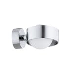 Mado wall light, chrome-coloured steel, opal glass, 1-bulb
