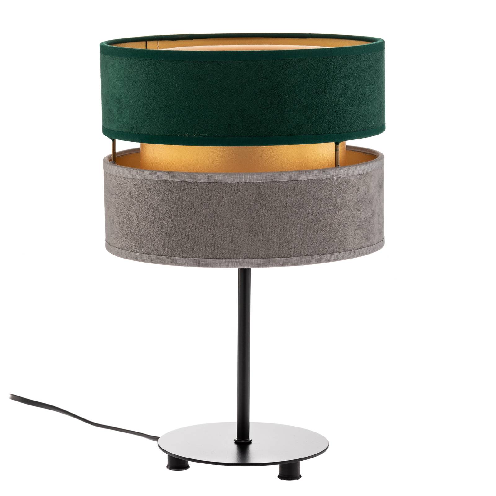 Lampe à poser Golden Duo gris/vert/doré H 30cm