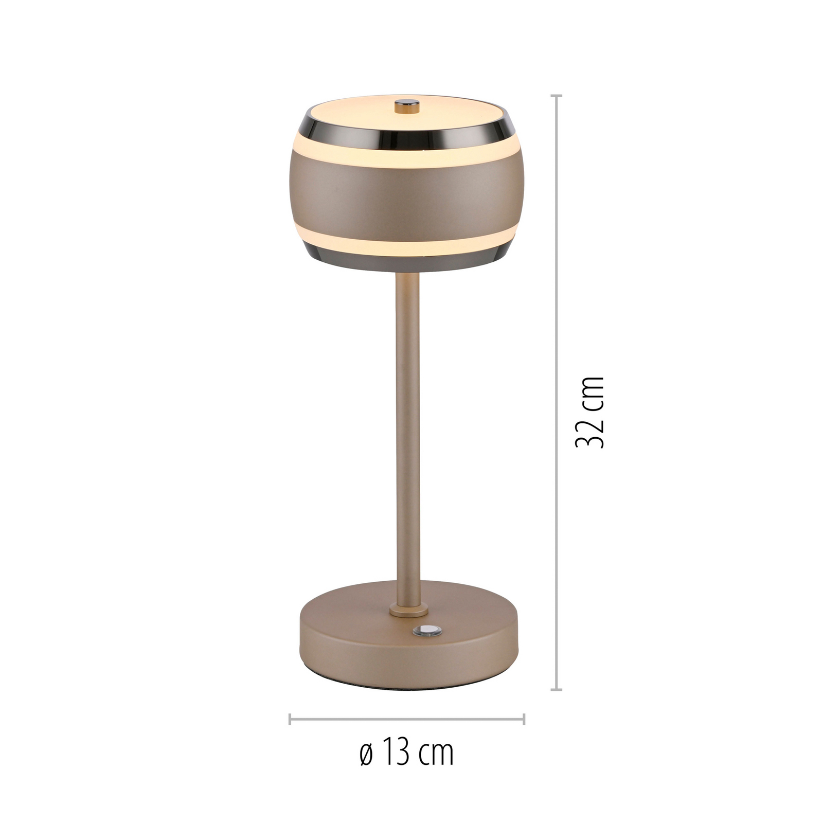Akumulatora galda lampa PURE Falling Rings, bronza/DARK hroms, CCT Akumulatora galda lampa PURE Falling Rings, bronza/DARK hroms, CCT