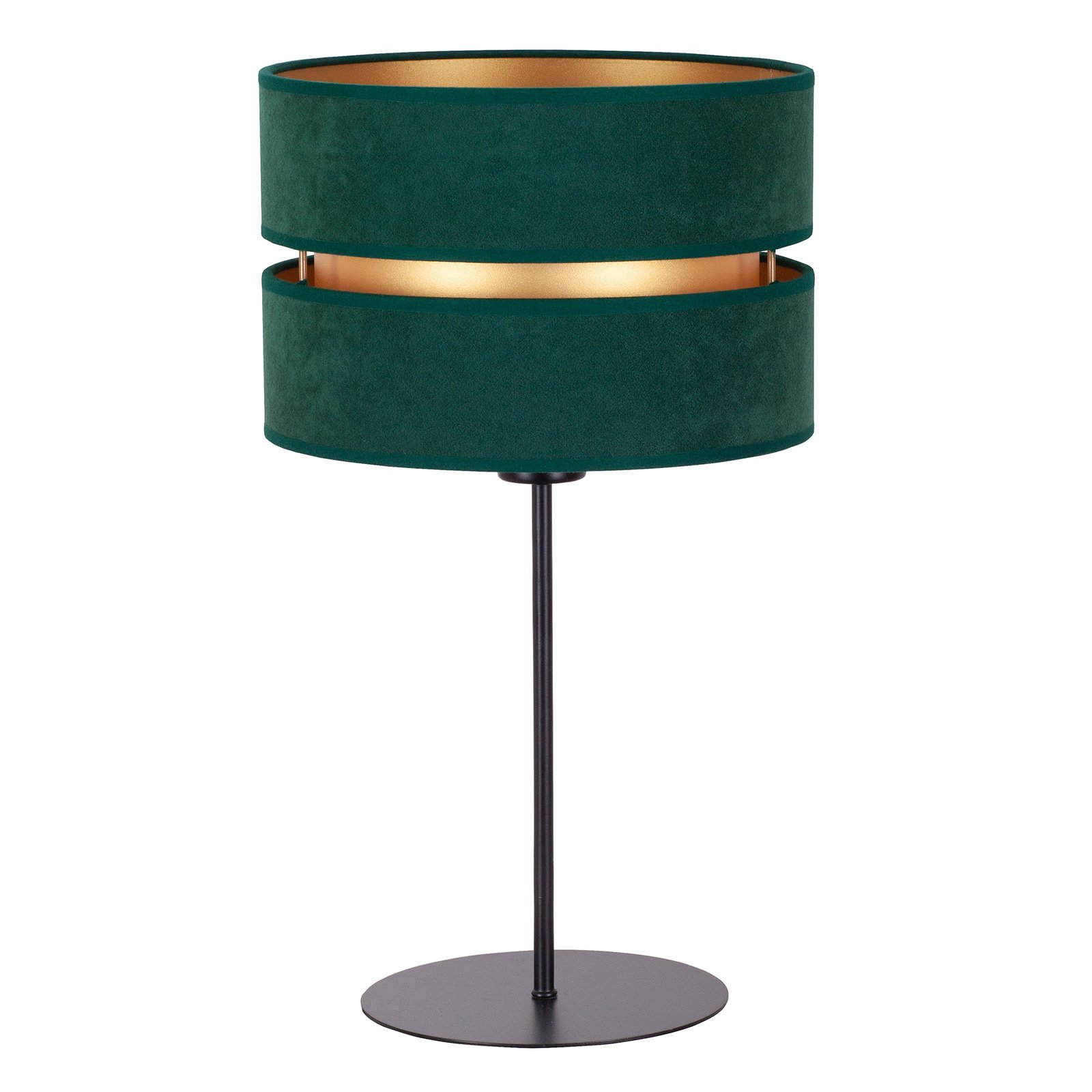 Lámpara de mesa Duo, verde/oro, altura 50 cm