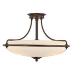 Griffin ceiling lamp with spacing, Ø 53 cm, bronze/opal