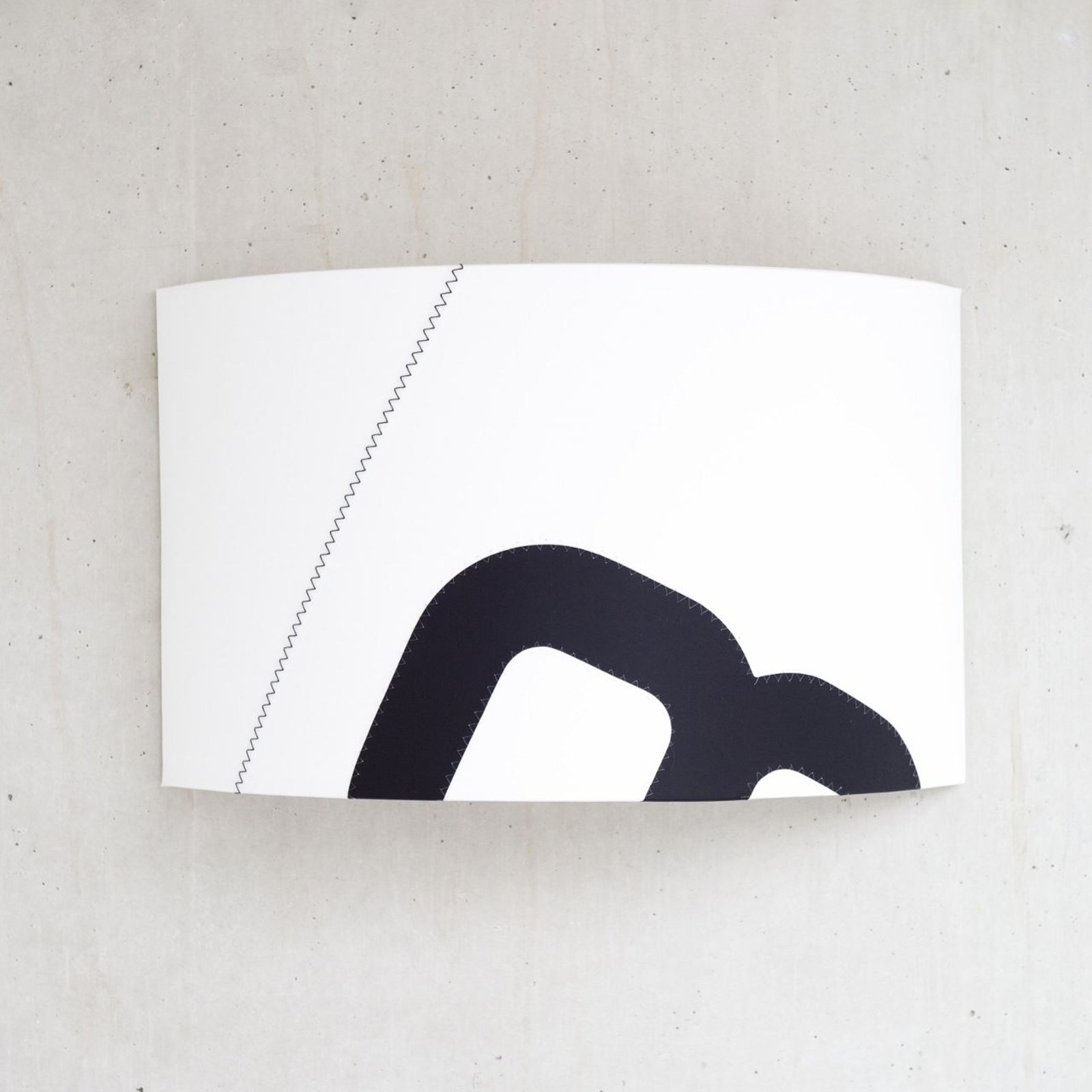 Home harbour wall light made of canvas with number