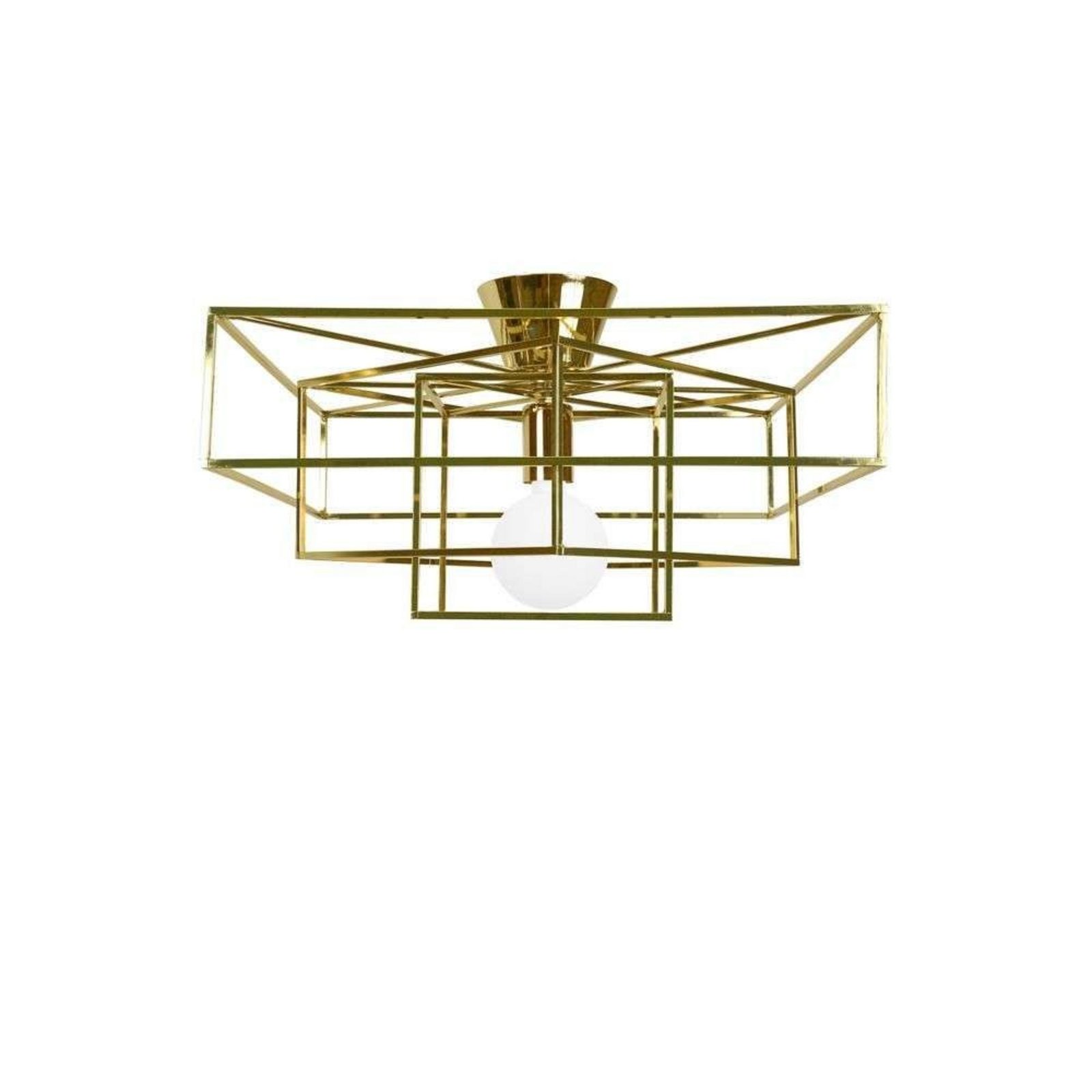 Cube Candeeiro de Tecto Brass - Globen Lighting