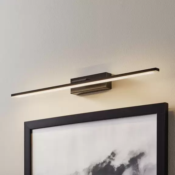 Lampenwelt LED-Wandleuchte Miroir 60 cm schwarz 3000K