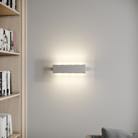 Rothfels Lole LED-Glaswandleuchte, alu, 59x29 cm