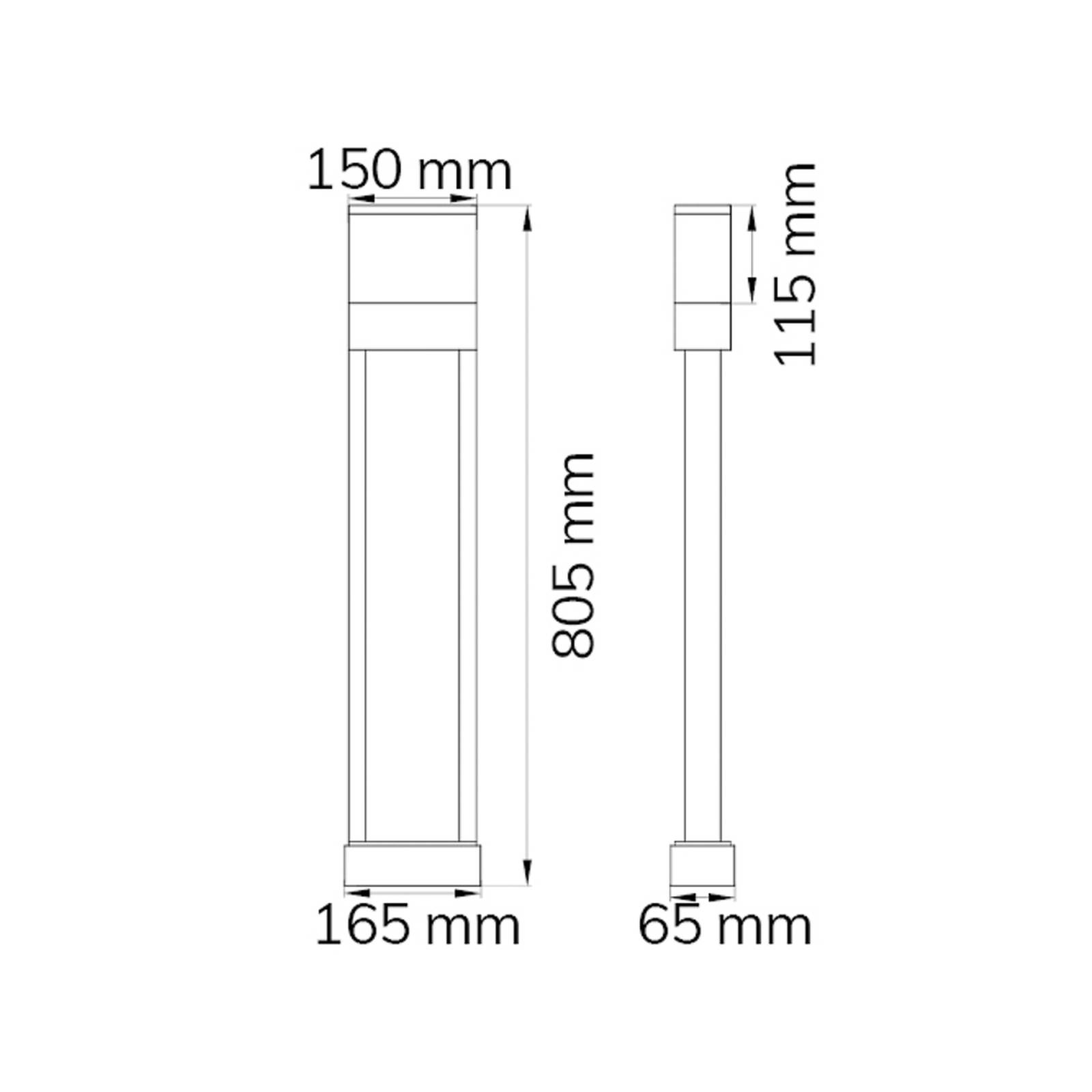 Wofi Borne lumineuse LED Diego avec numéro de maison 80 cm