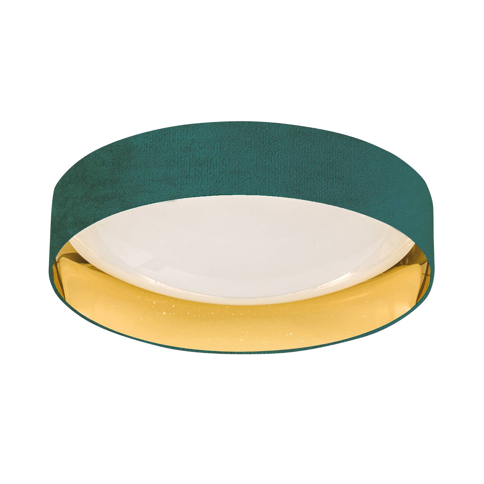 LED-taklampa Aura, turkos/guld