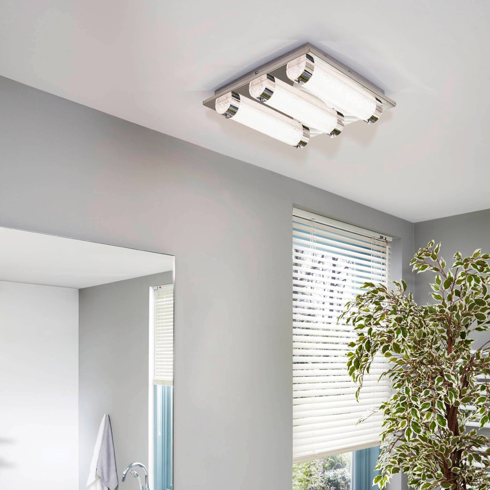 Tolorico LED ceiling light, 35 cm square