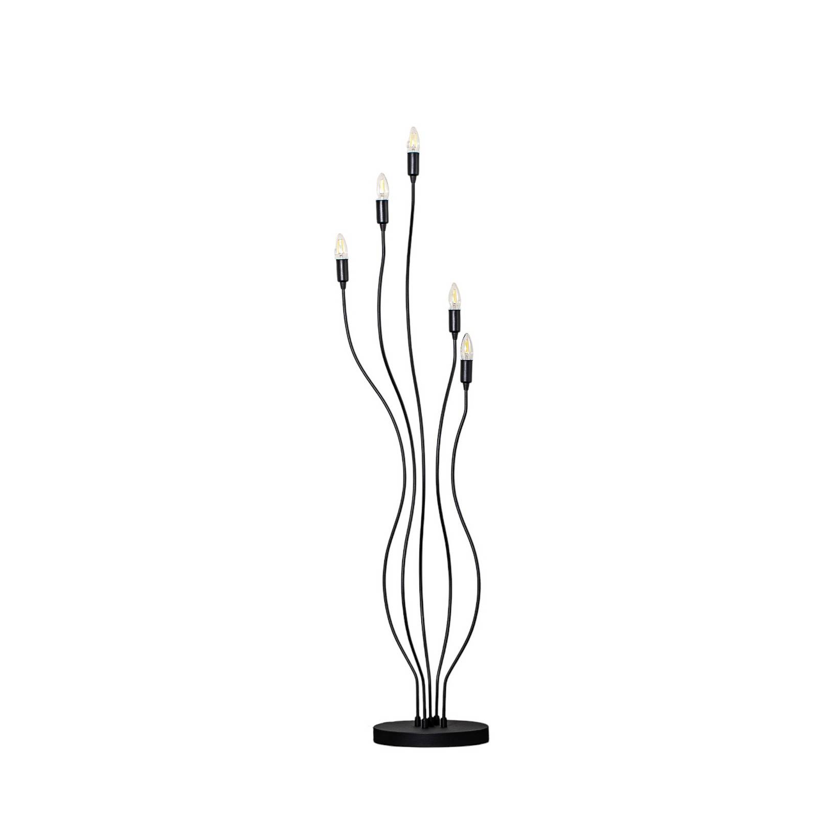 Stehlampe Bonibon 13231 schwarz Metall Höhe 155 cm 5-flammig
