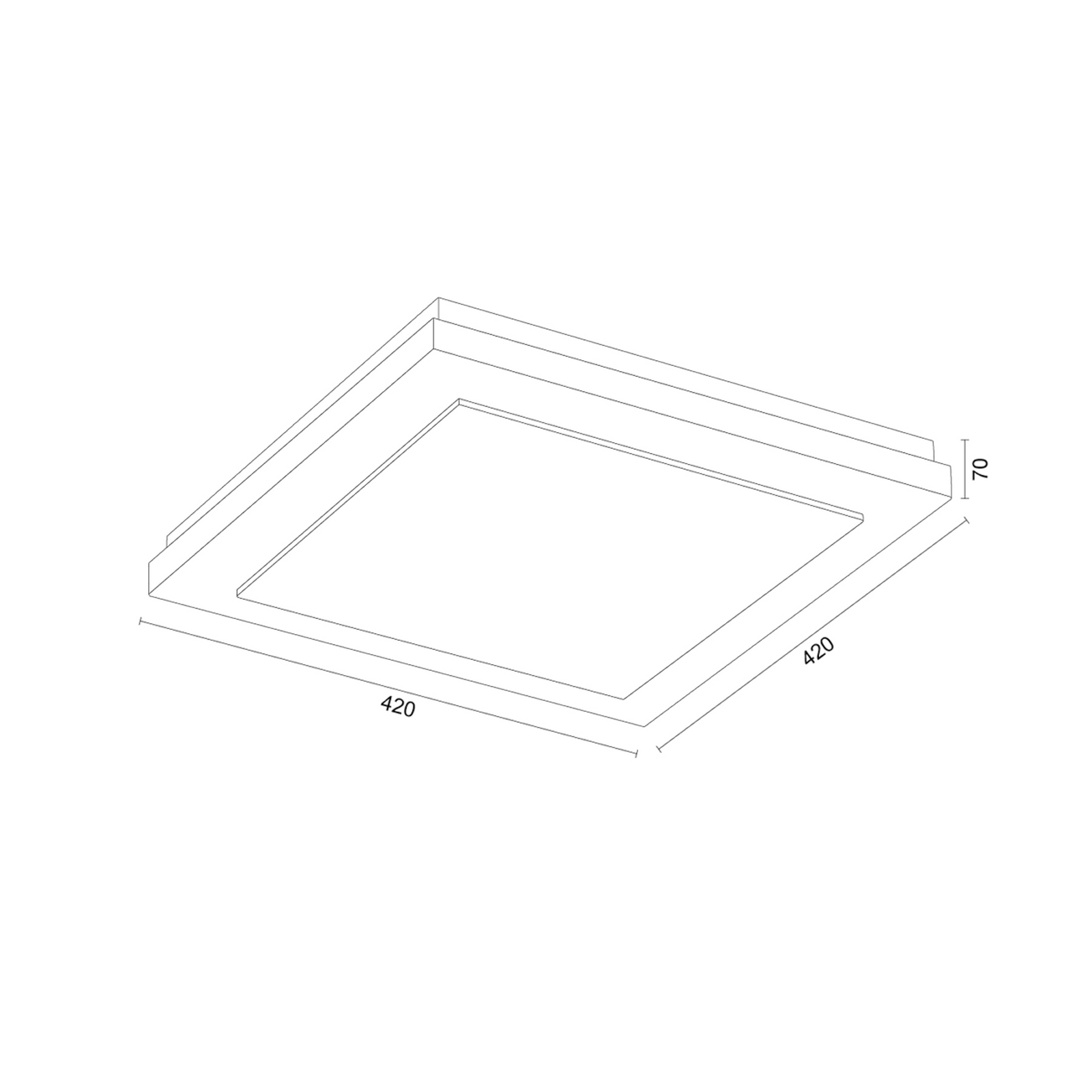 Tally ceiling light, width 42 cm, terracotta, wood, E27