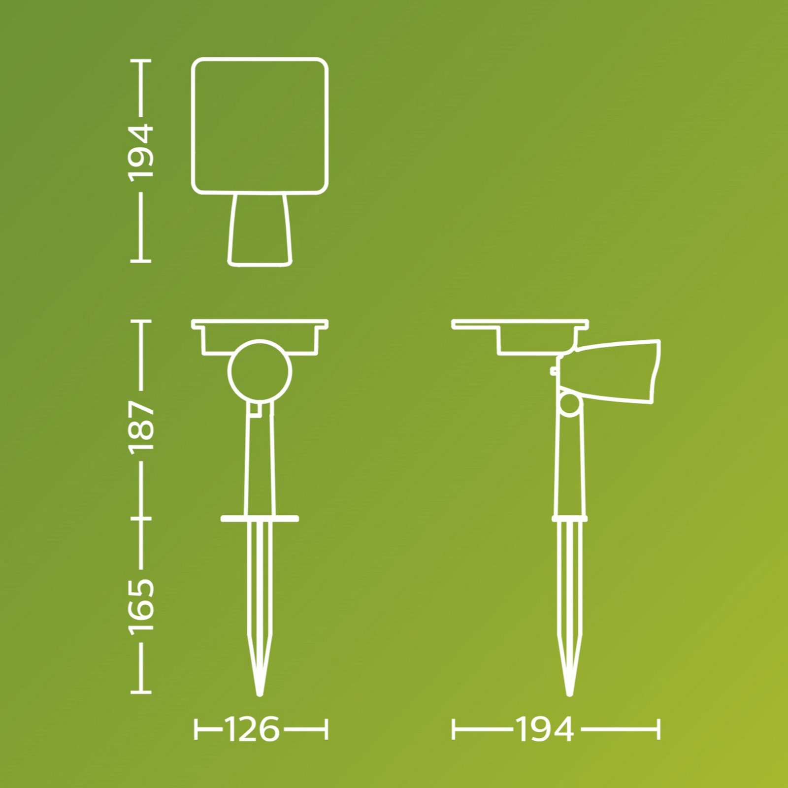 Philips LED-kohdevalaisin ulos Ashlyn, musta, IP44