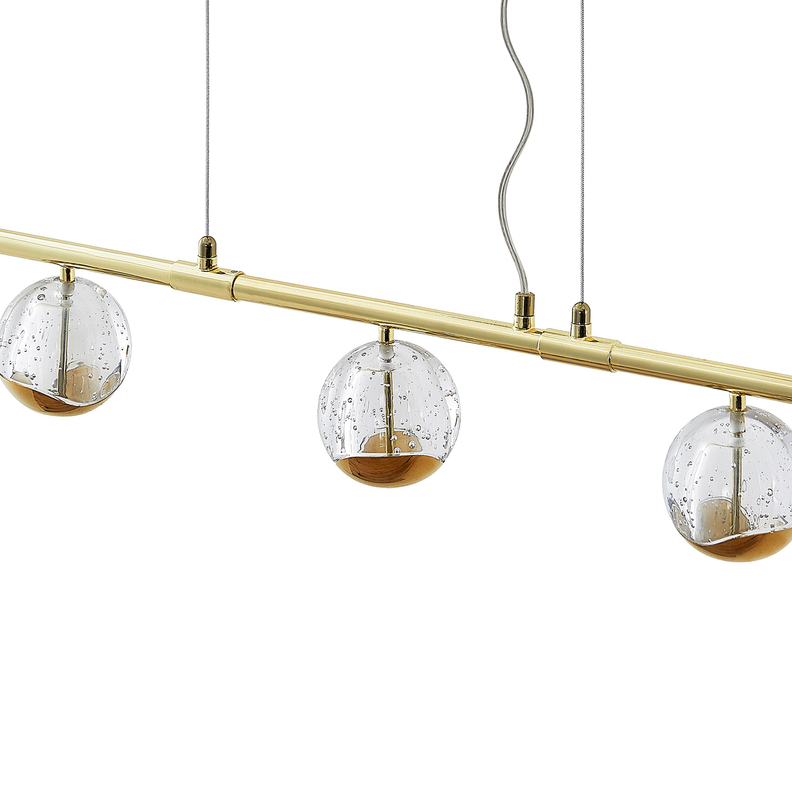 Lucande Kilio závesné LED svietidlo 7-pl. zlatá