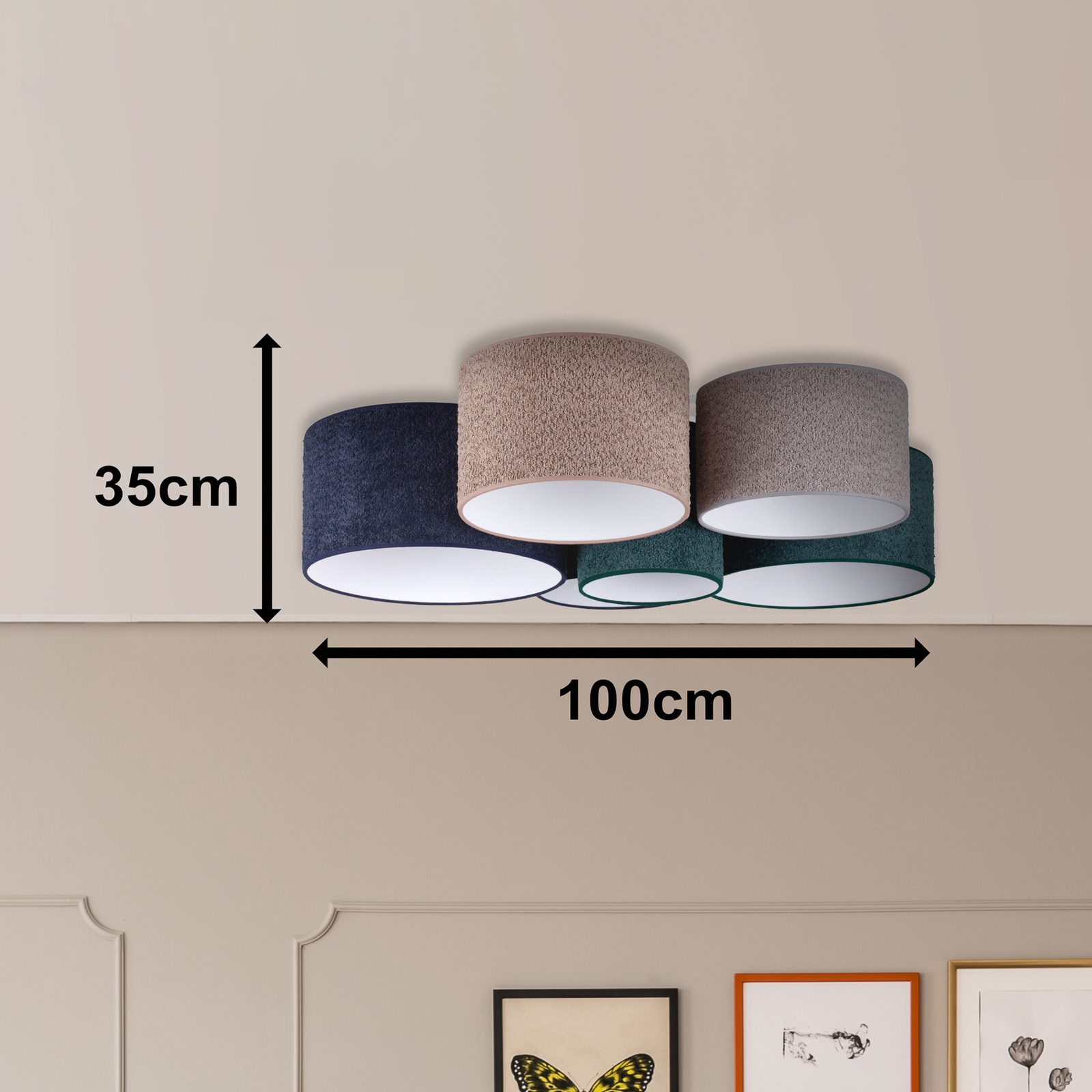 Boucle 6 Stropna lampa Višebojno - Euluna