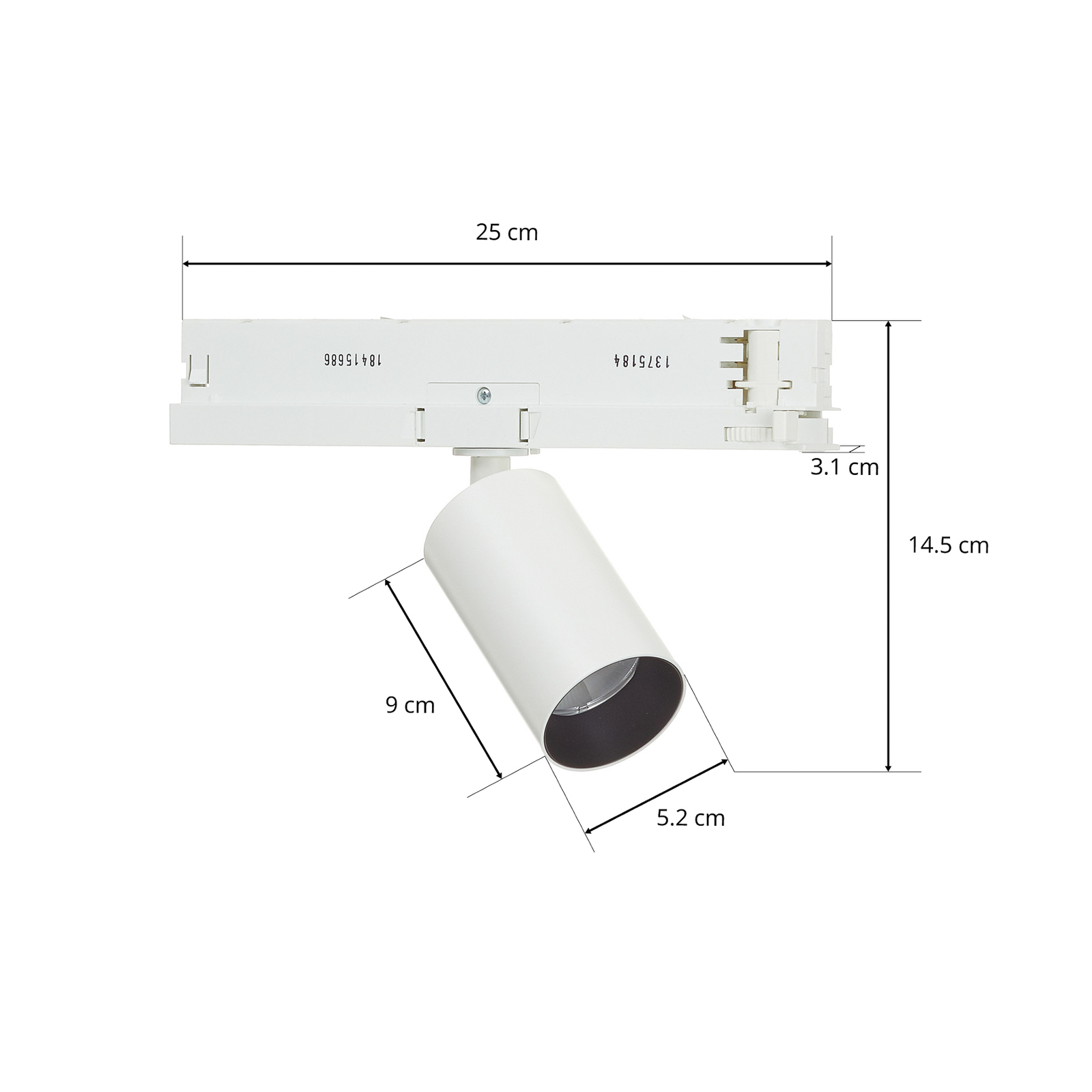 Arcchio Tamoo projecteur sur rail 12,1W 24° blanc