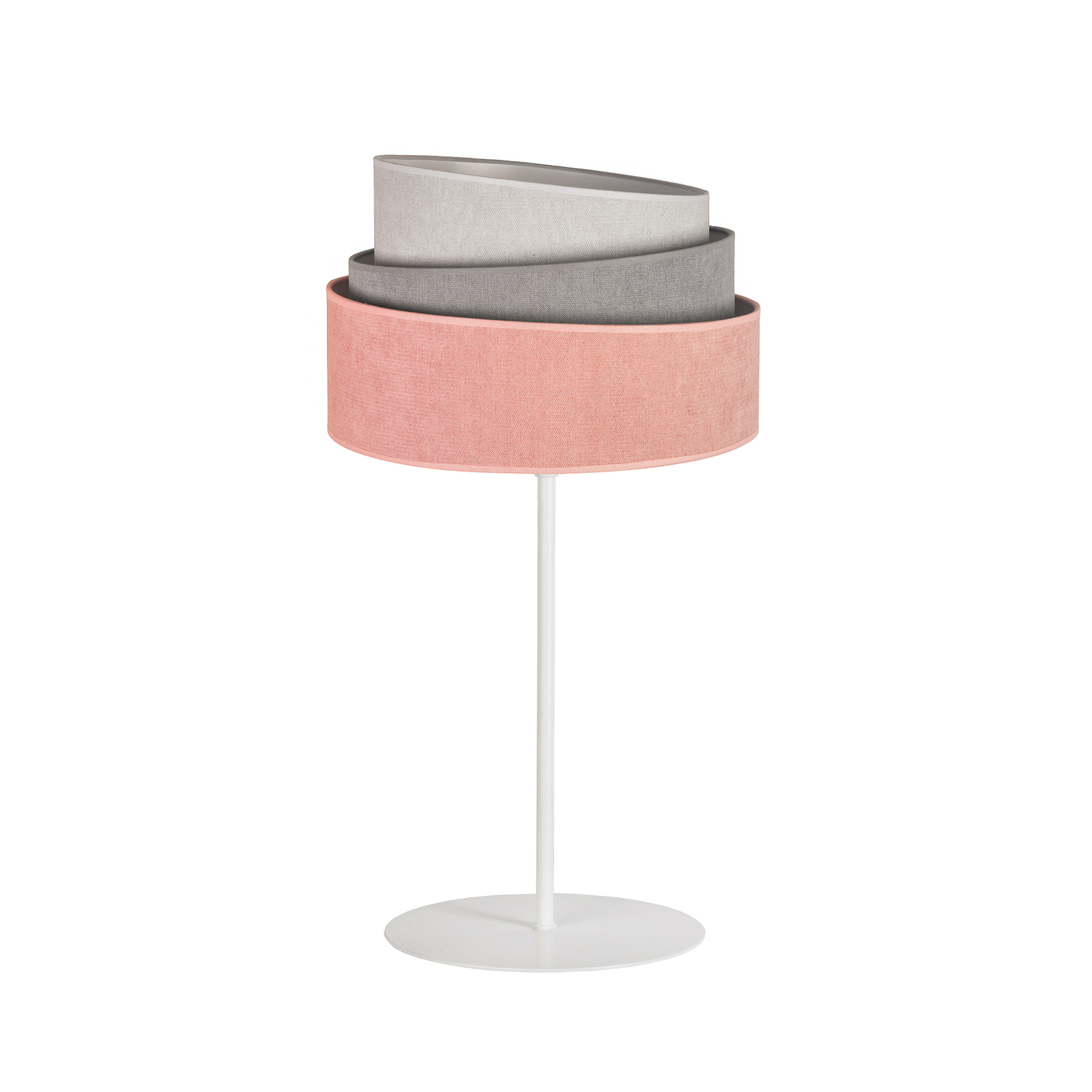 Tischlampe Pastell Trio pink/grau/hellgrau H 50cm