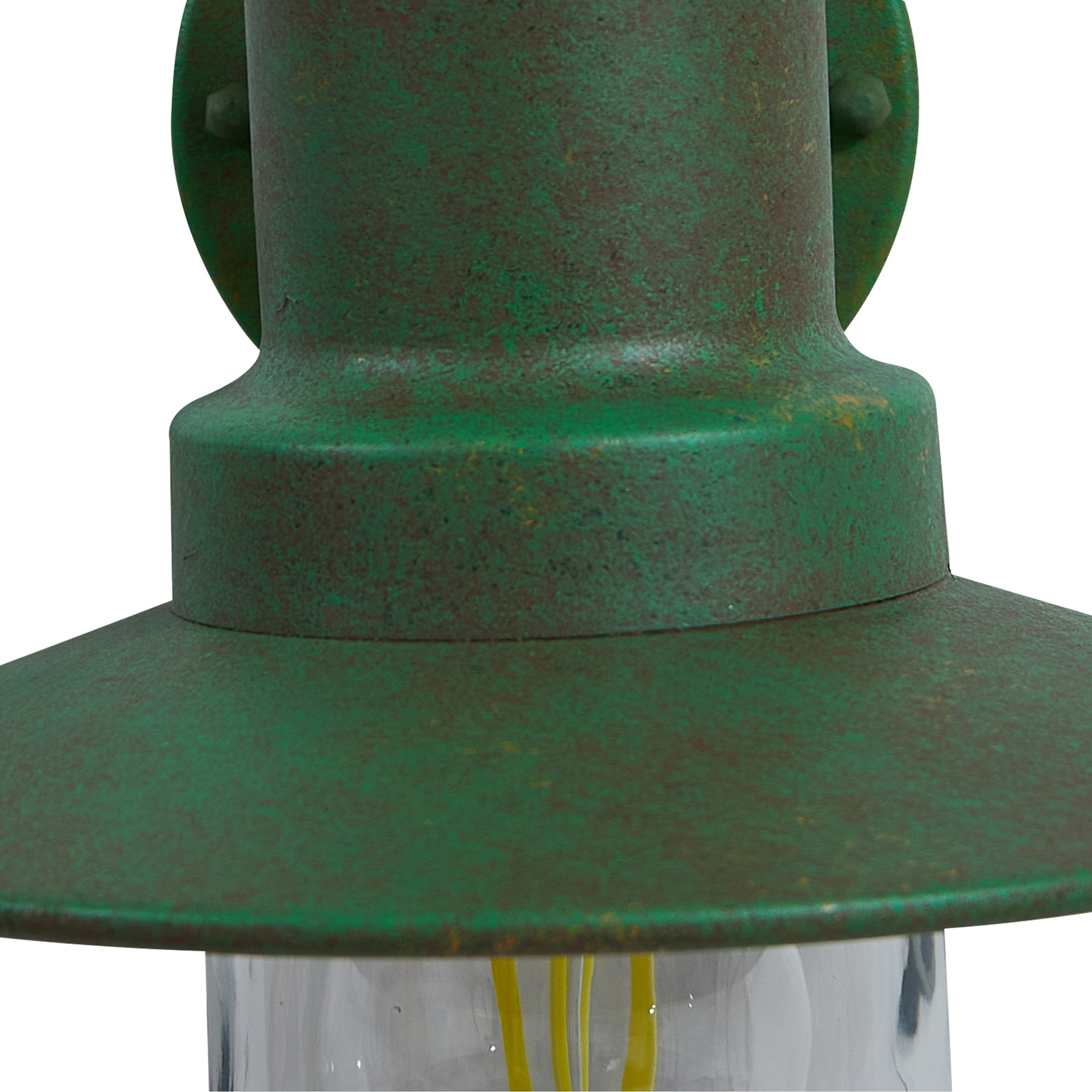 Lindby buitenwandlamp Eloretta, groen, staal, hoogte 31 cm