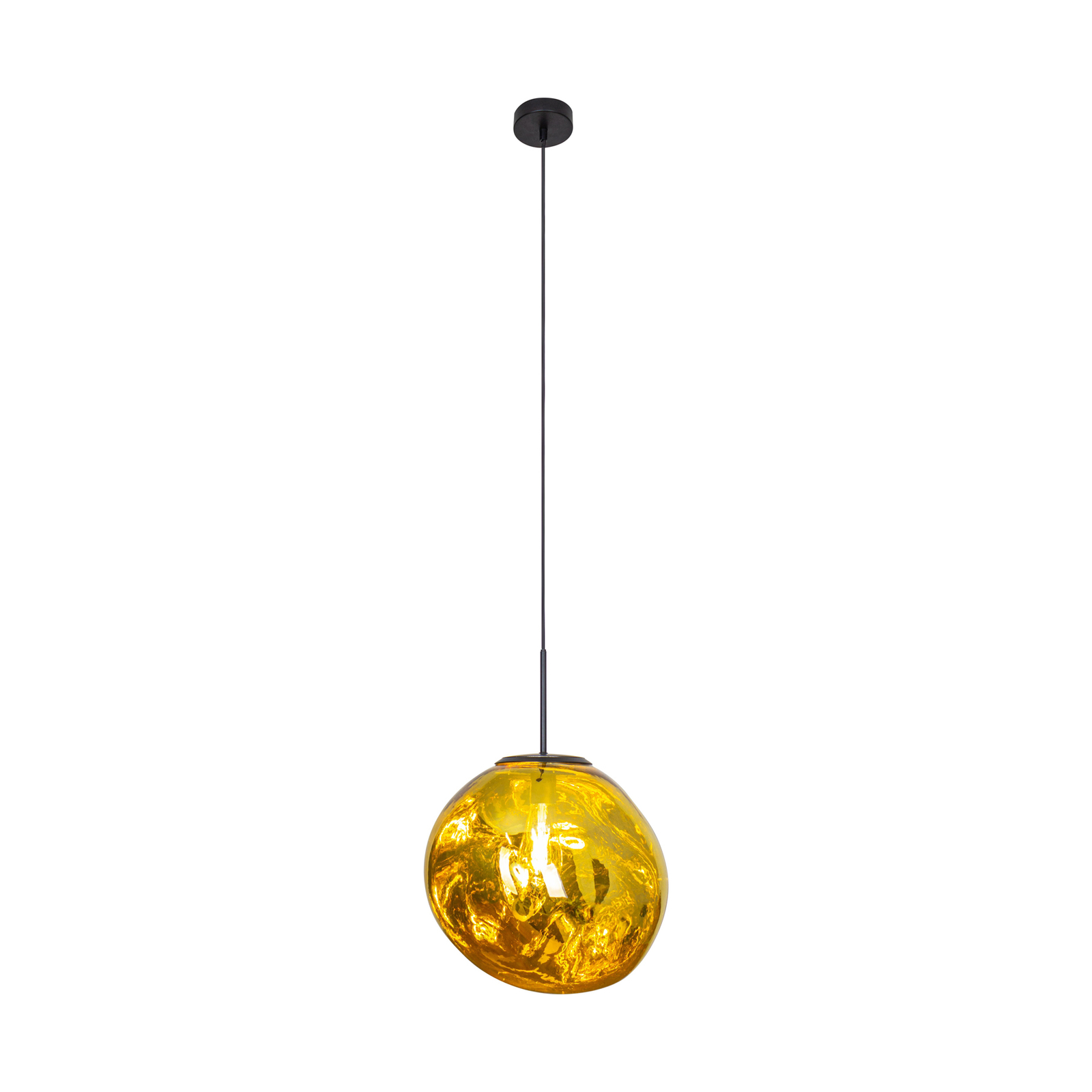 Canopus hanglamp, goudkleurig, Ø 36 cm, glas, E27