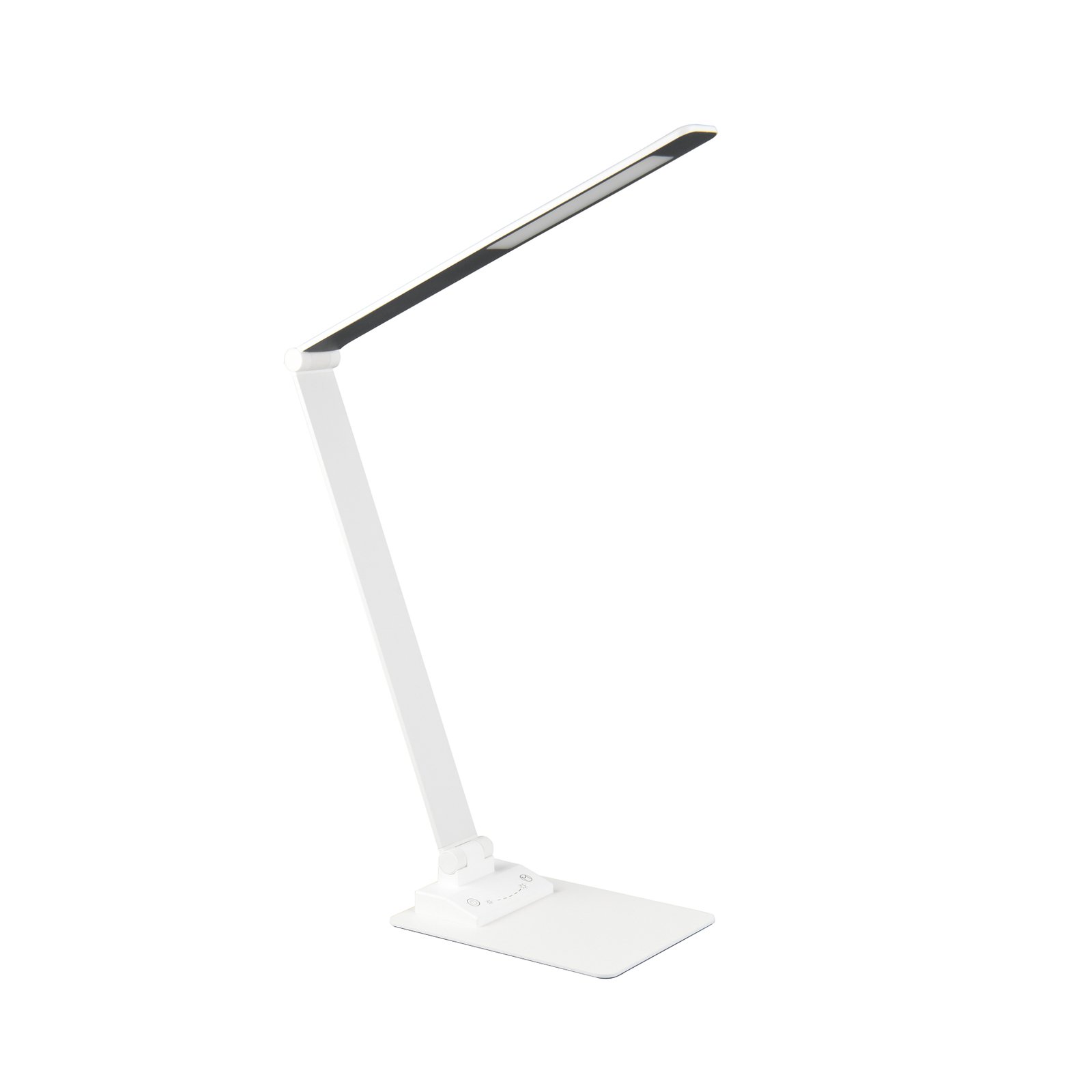 Travis LED galda lampa, balta, CCT, regulējama, skārienjūtīga, USB