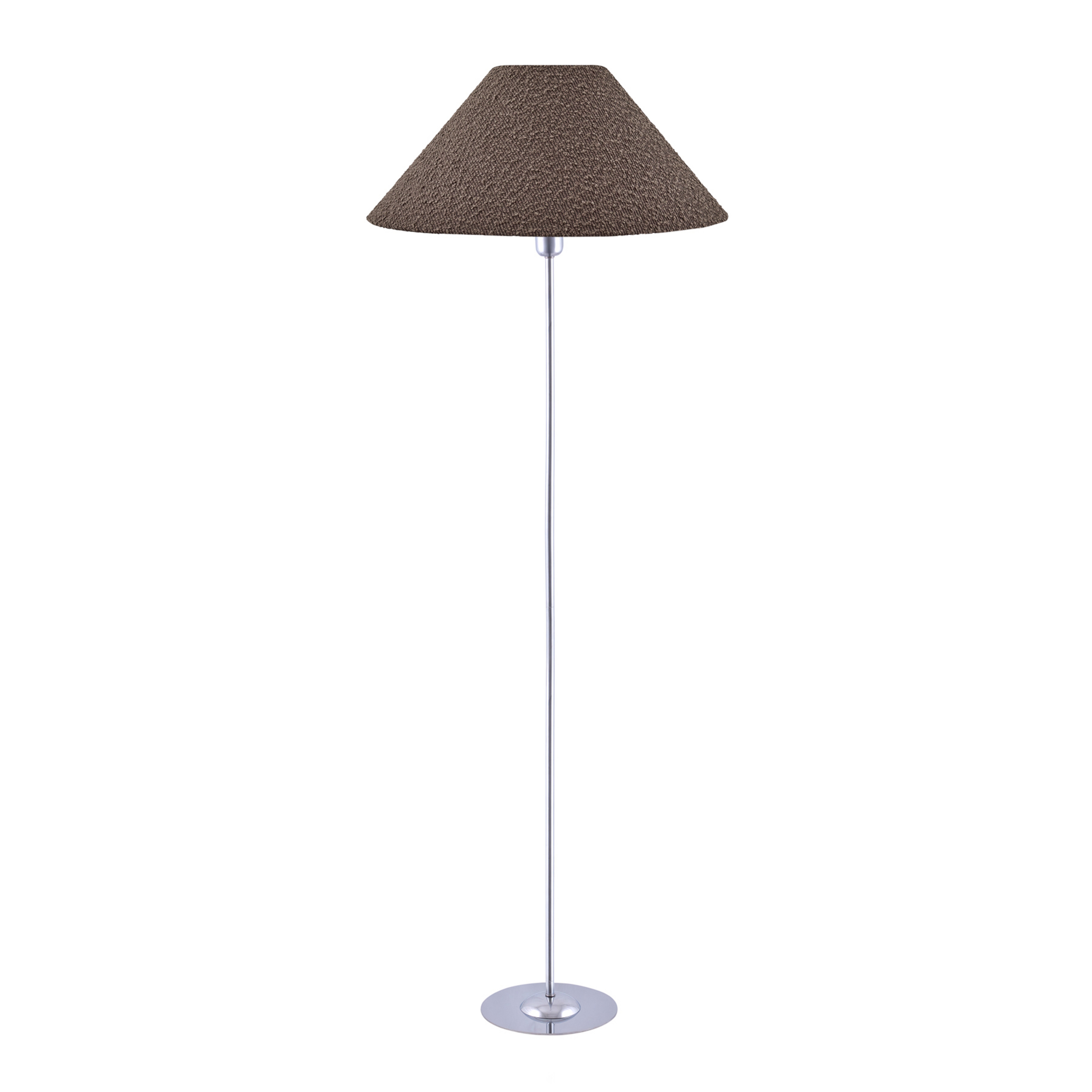 Lampe sur pied Iris brun/chrome textile Ø 45 cm - Globen Lighting