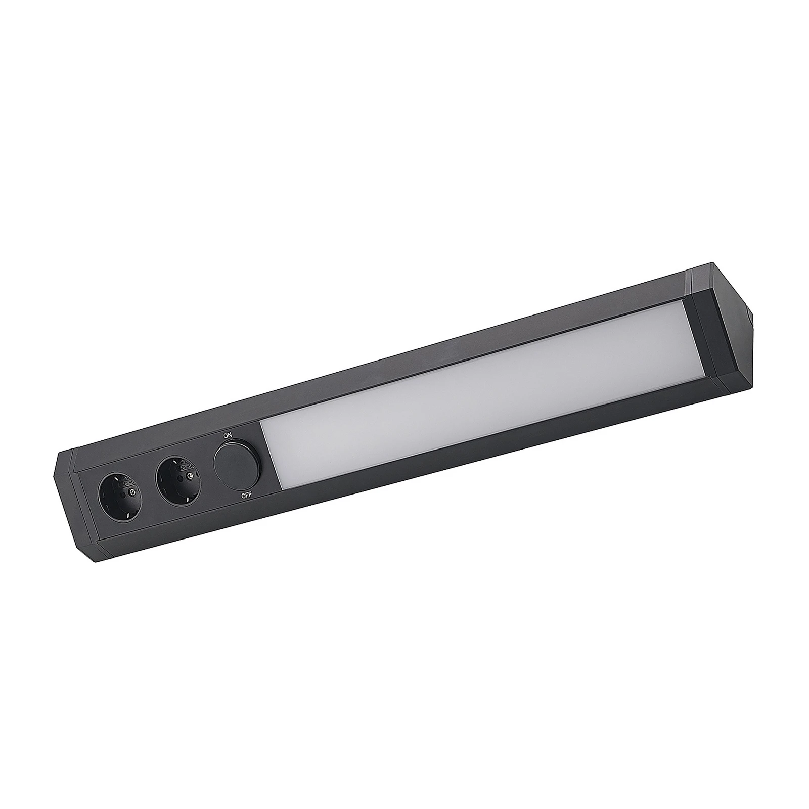 Arcchio LED-es szekrény alatti lámpa Ovano, 62 cm, fekete, alumínium