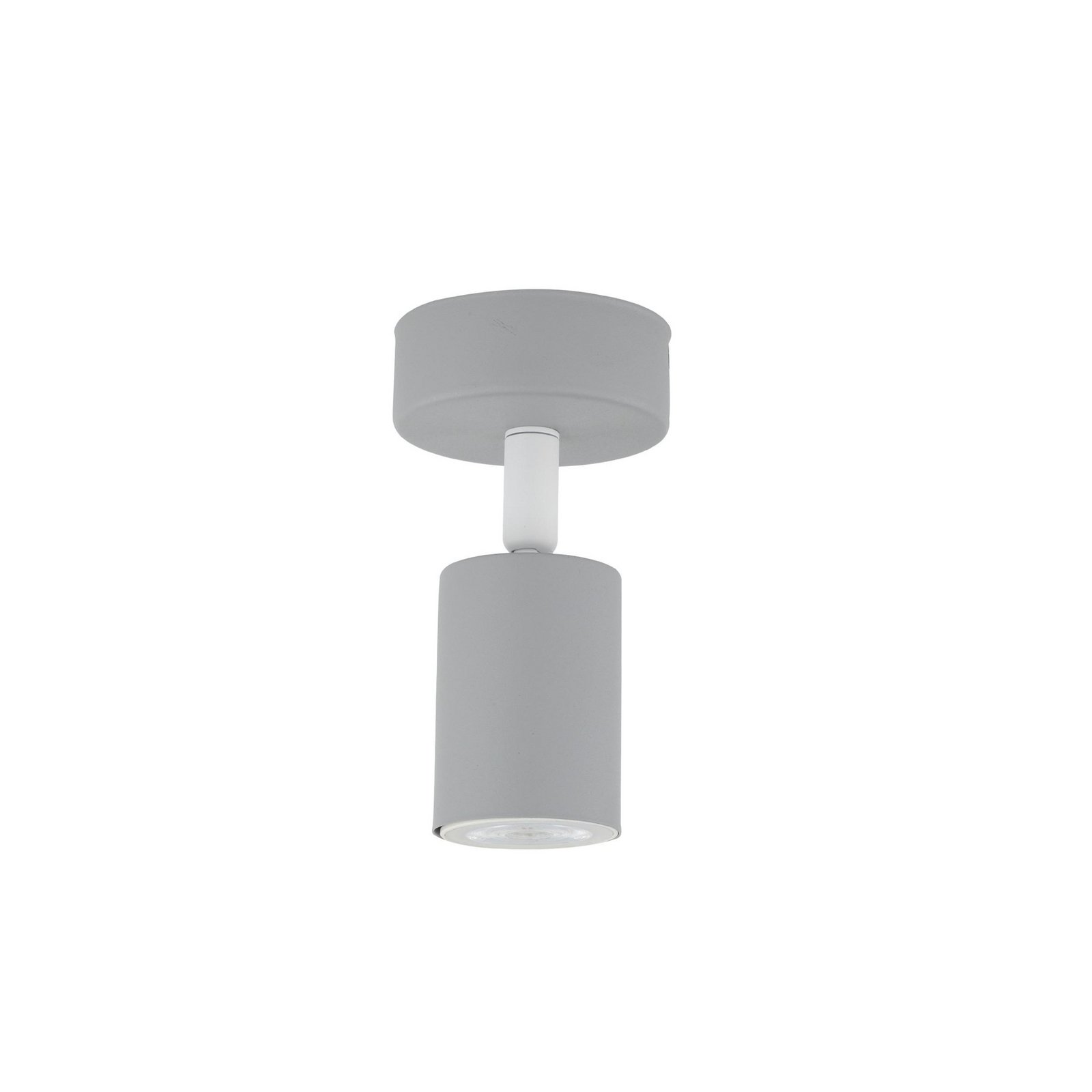 Foco de pared Livia, gris, 13 cm, metal, ajustable, GU10