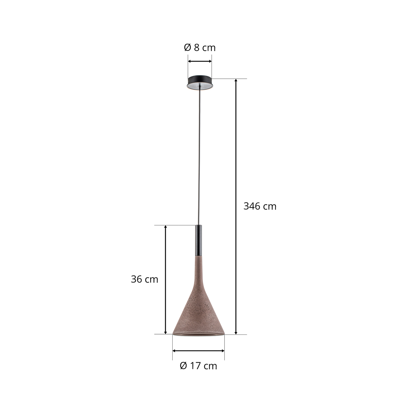 Foscarini Aplomb hanglamp GU10 van beton bruin