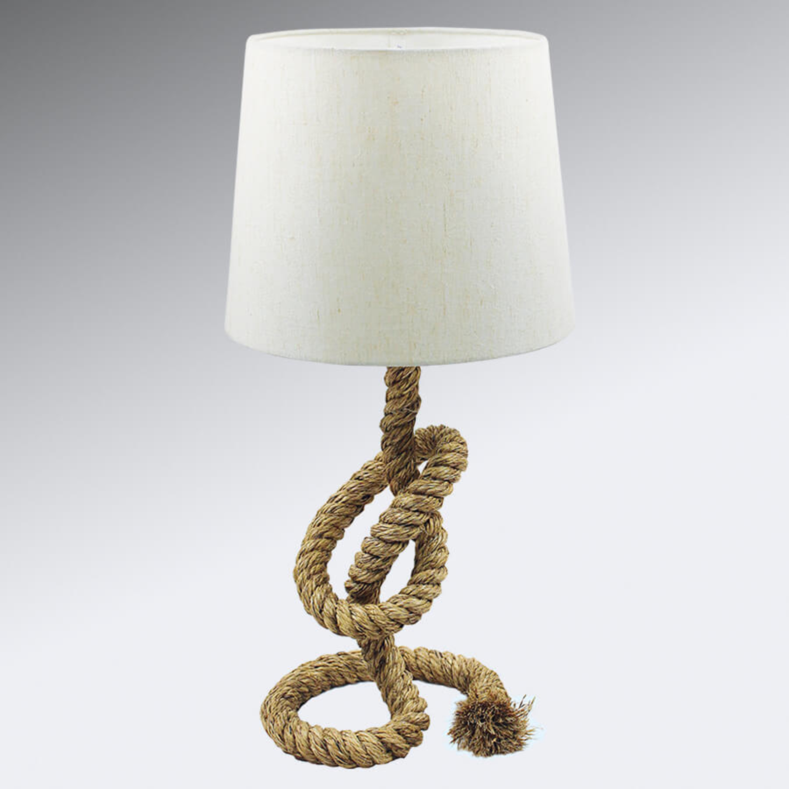 Lampe corde Lieke avec abat-jour blanc