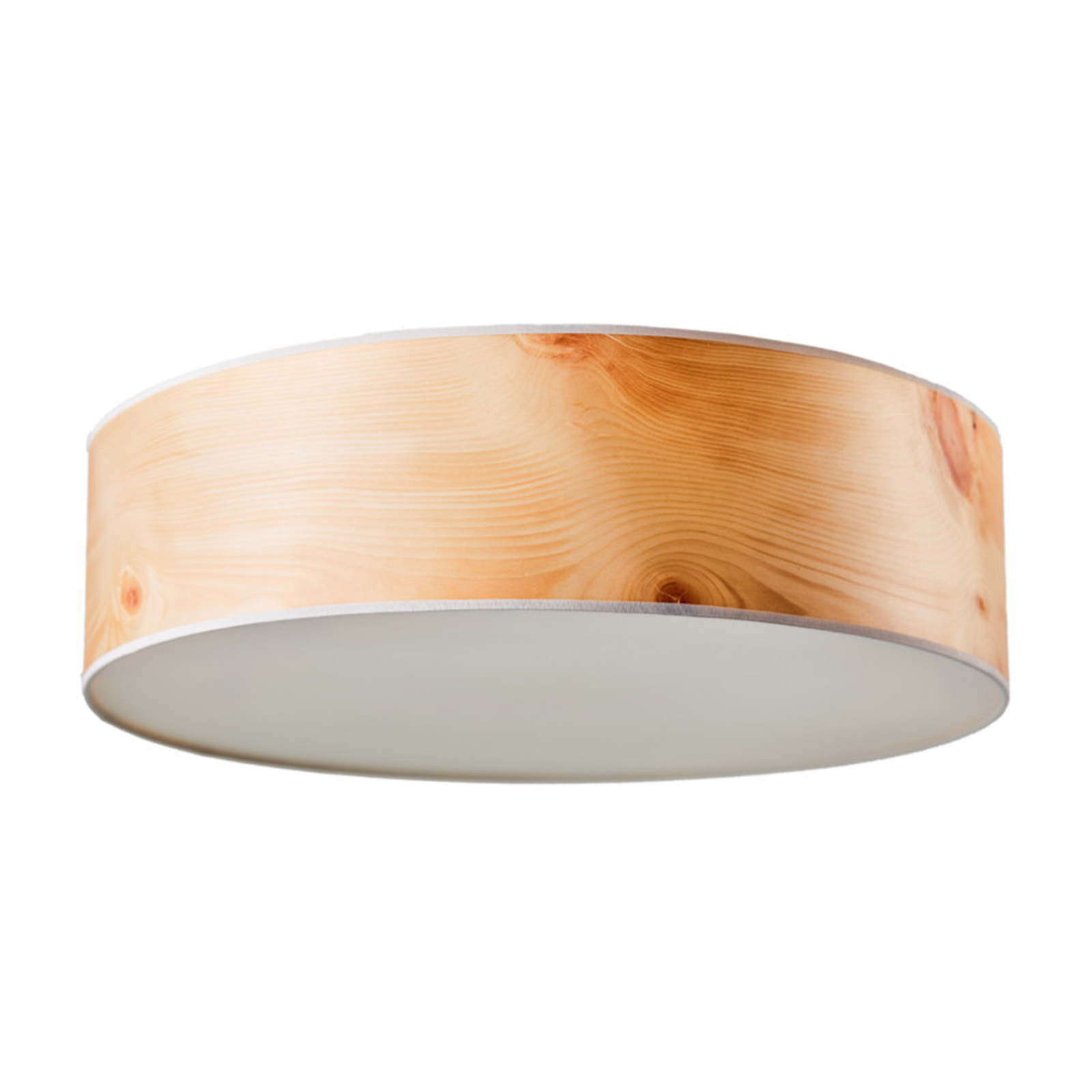 LeuchtNatur Discus ceiling light wooden lampshade