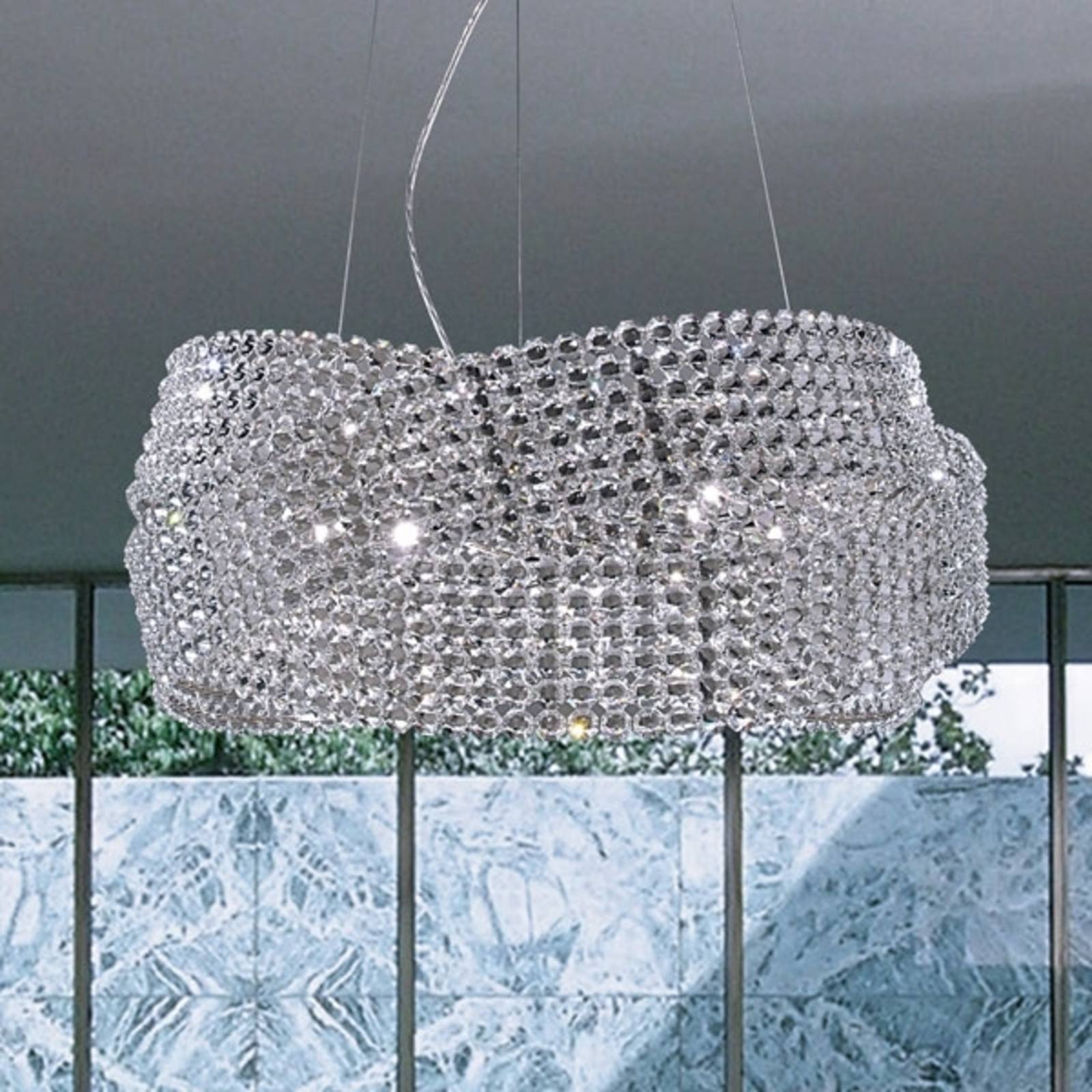 Kryształowa lampa wisząca DIAMANTE Ø 95 cm