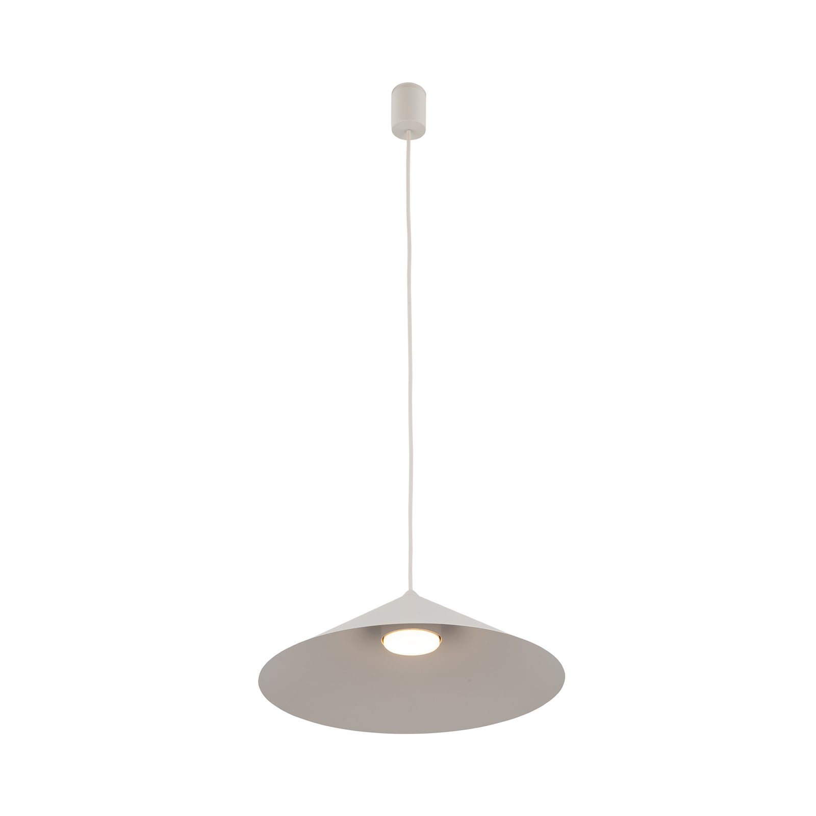 Suspension Lume L, gris-beige, métal, Ø 40 cm, GX53